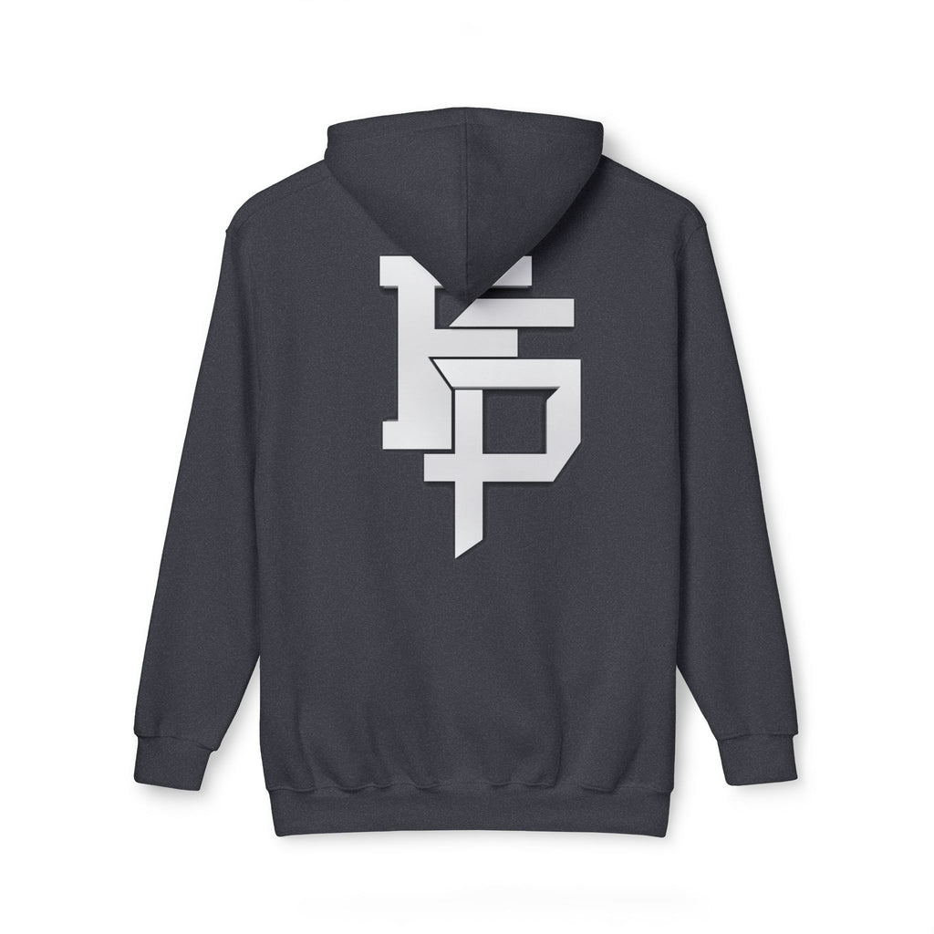 Geometric Monogram Hoodie — Stylized FP Logo Pullover