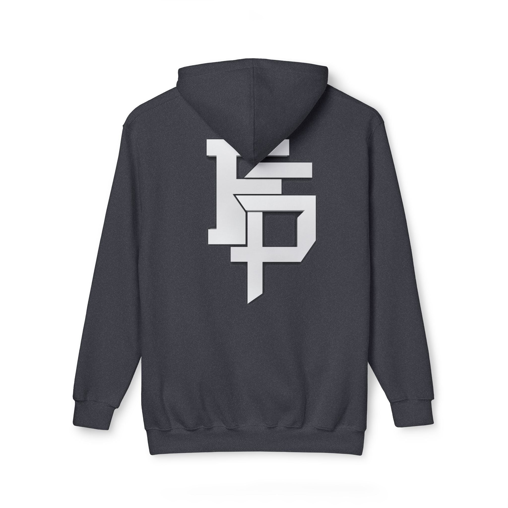 Geometric Monogram Hoodie — Stylized FP Logo Pullover