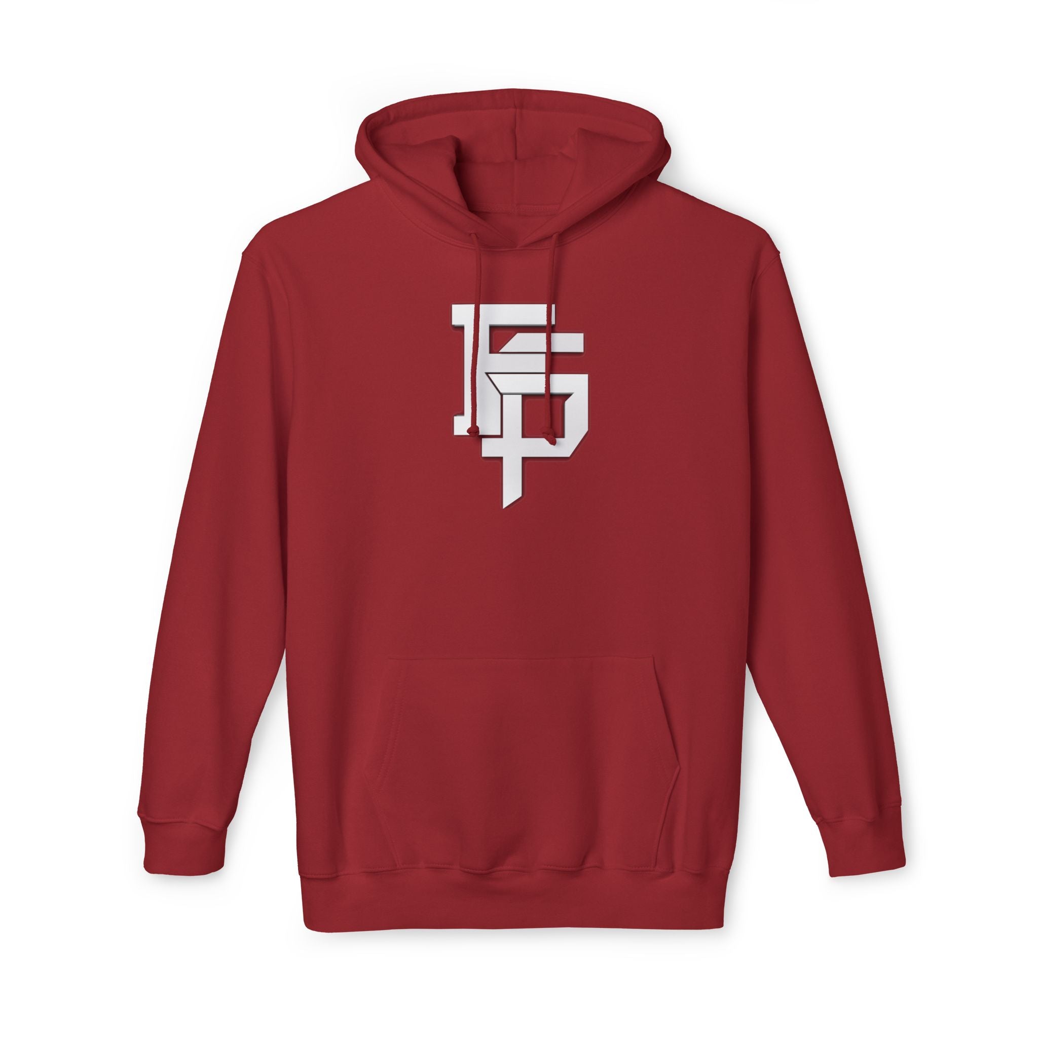 Geometric Monogram Hoodie — Stylized FP Logo Pullover