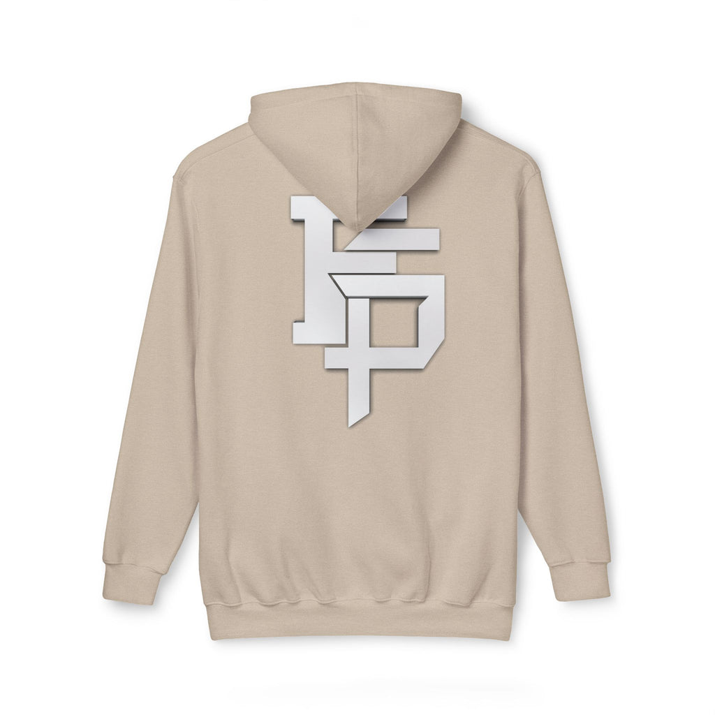 Geometric Monogram Hoodie — Stylized FP Logo Pullover