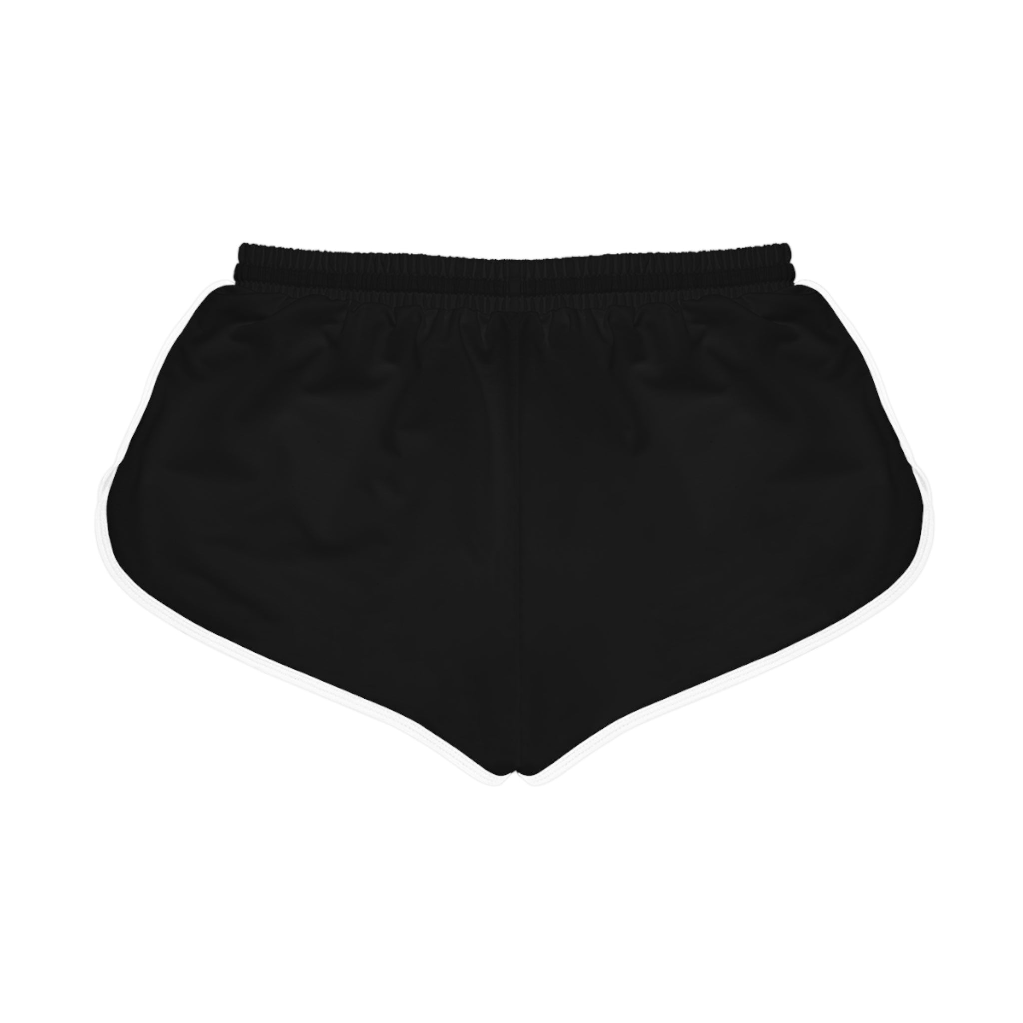 FSP Black Athletic Women’s Relaxed Shorts with Bold White Monogram — Casual Gym & Loungewear