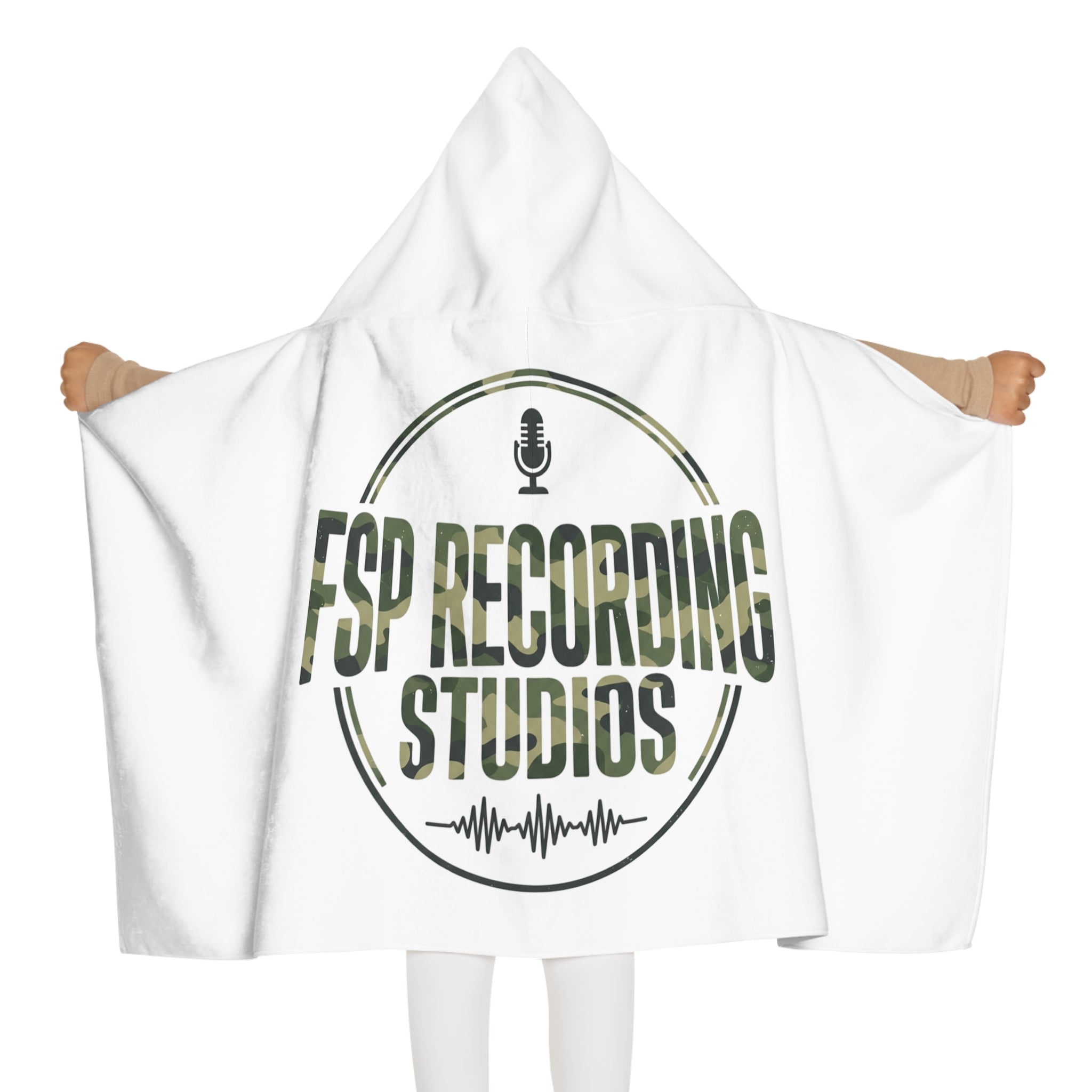 Youth Hooded Towel - FSP Recording Studios Logo (Camo)