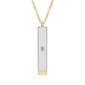 Hidden Message Sliding Blank Bar Necklace (Engraving)