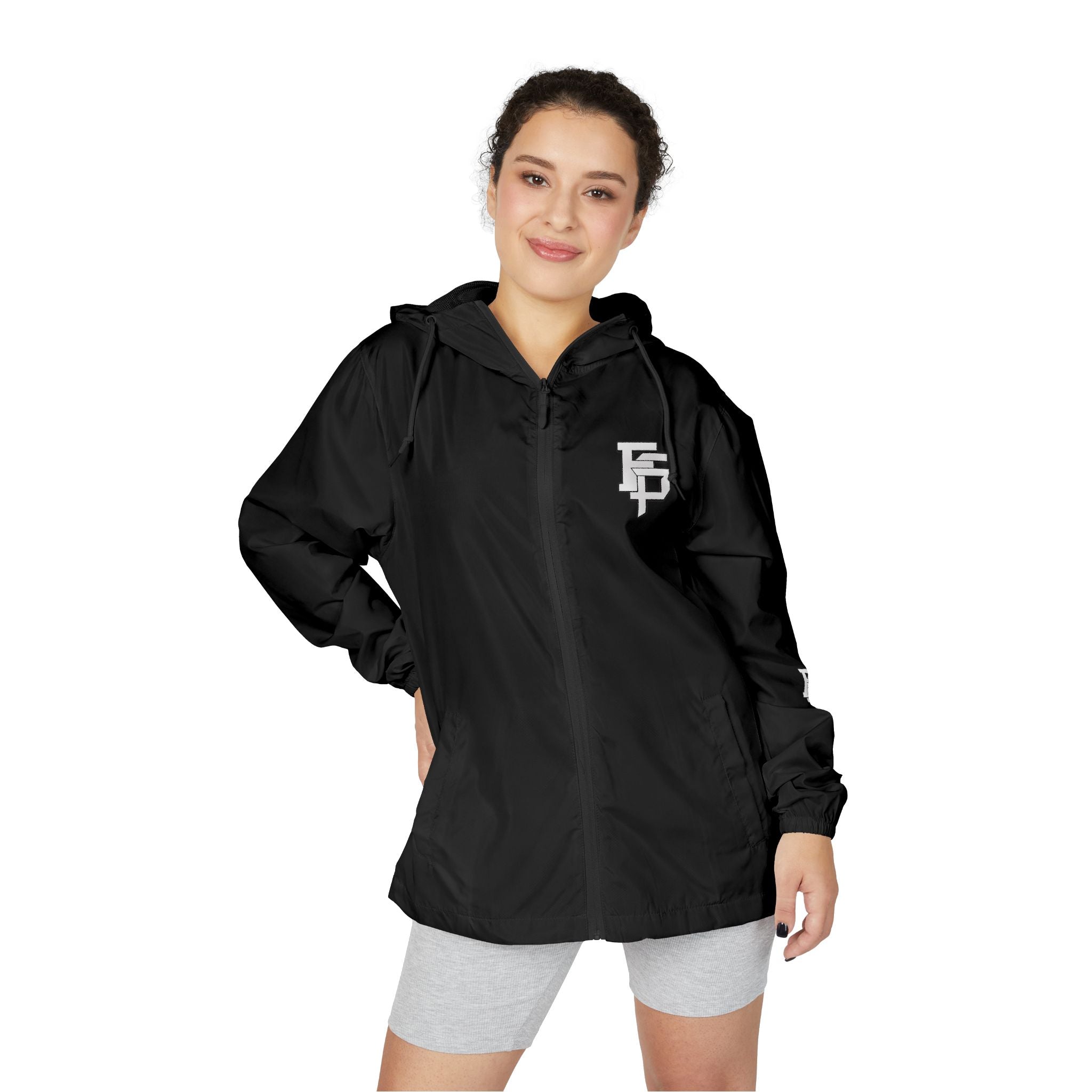 FSP Windbreaker Jacket — Minimal White Camo with 'FSP' Monogram