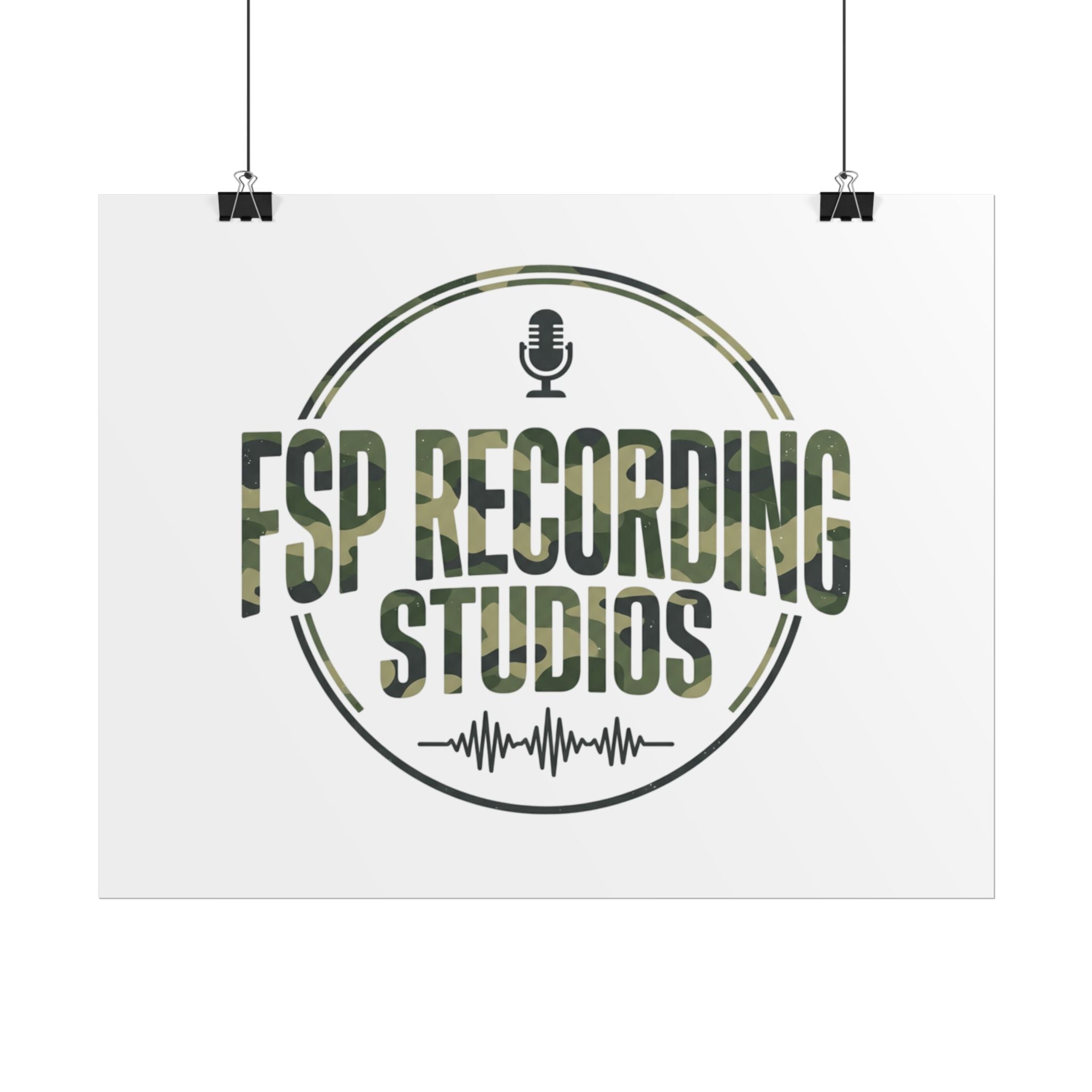 FSP Recording Studios Logo (Camo) -POSTER