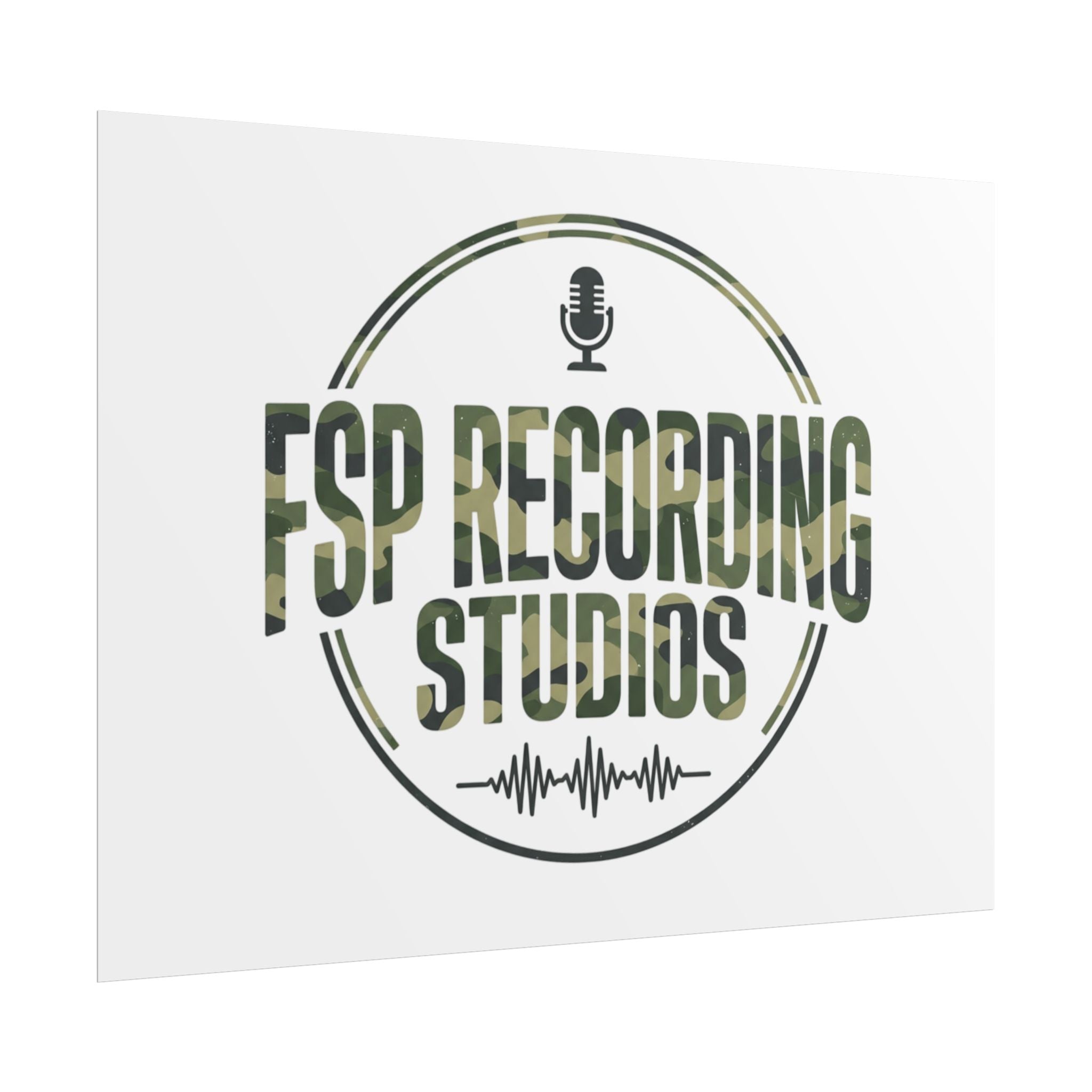 FSP Recording Studios Logo (Camo) -POSTER