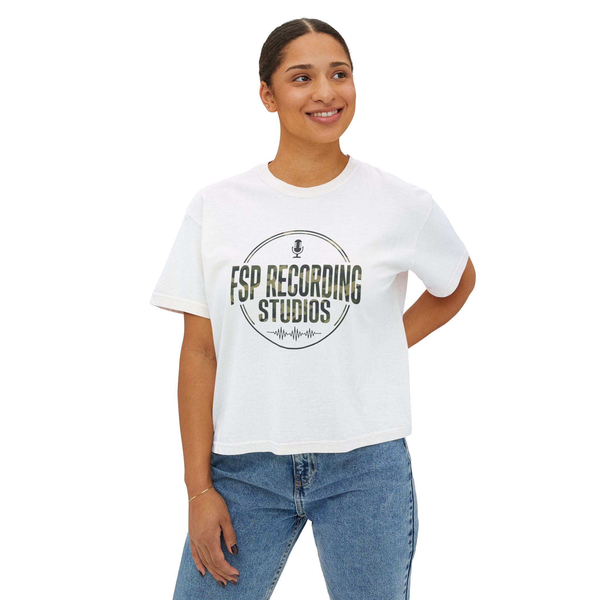 FSP Boxy Tee — "FSP Recording Studios" Women's Crop T‑Shirt