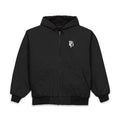 Embroidered Work Hooded Jacket — Durable Duck Cloth Men's Zip-Up