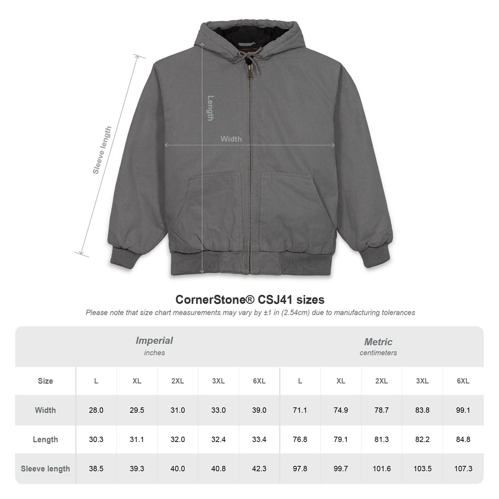 Embroidered Work Hooded Jacket — Durable Duck Cloth Men's Zip-Up
