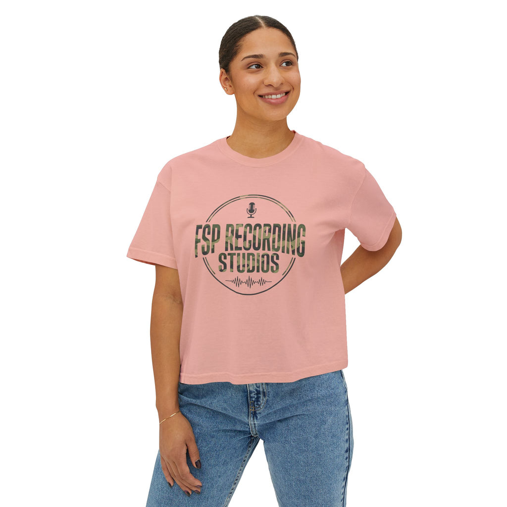 FSP Boxy Tee — "FSP Recording Studios" Women's Crop T‑Shirt
