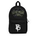 Monogram FP Black Backpack — Minimalist School & Everyday Pack