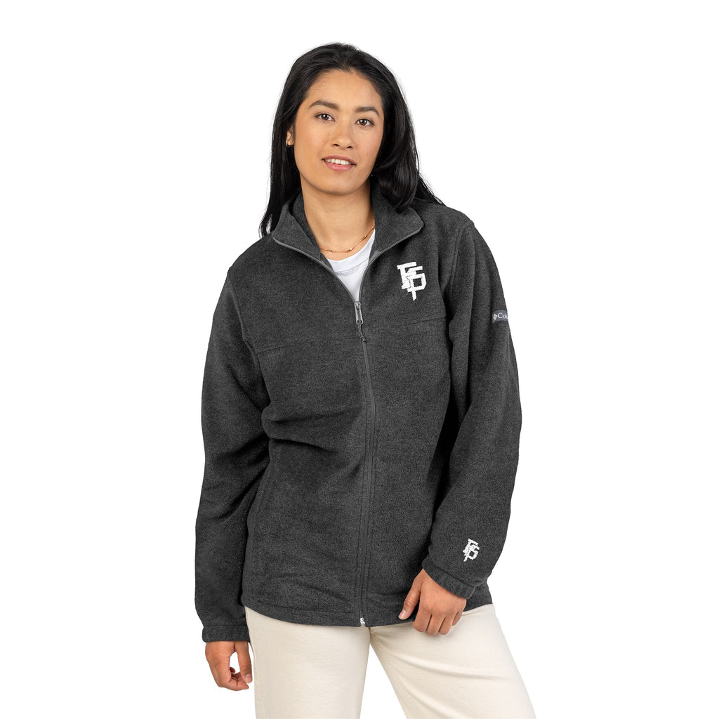 Embroidered Fleece Jacket – Minimal White "FSP" Logo
