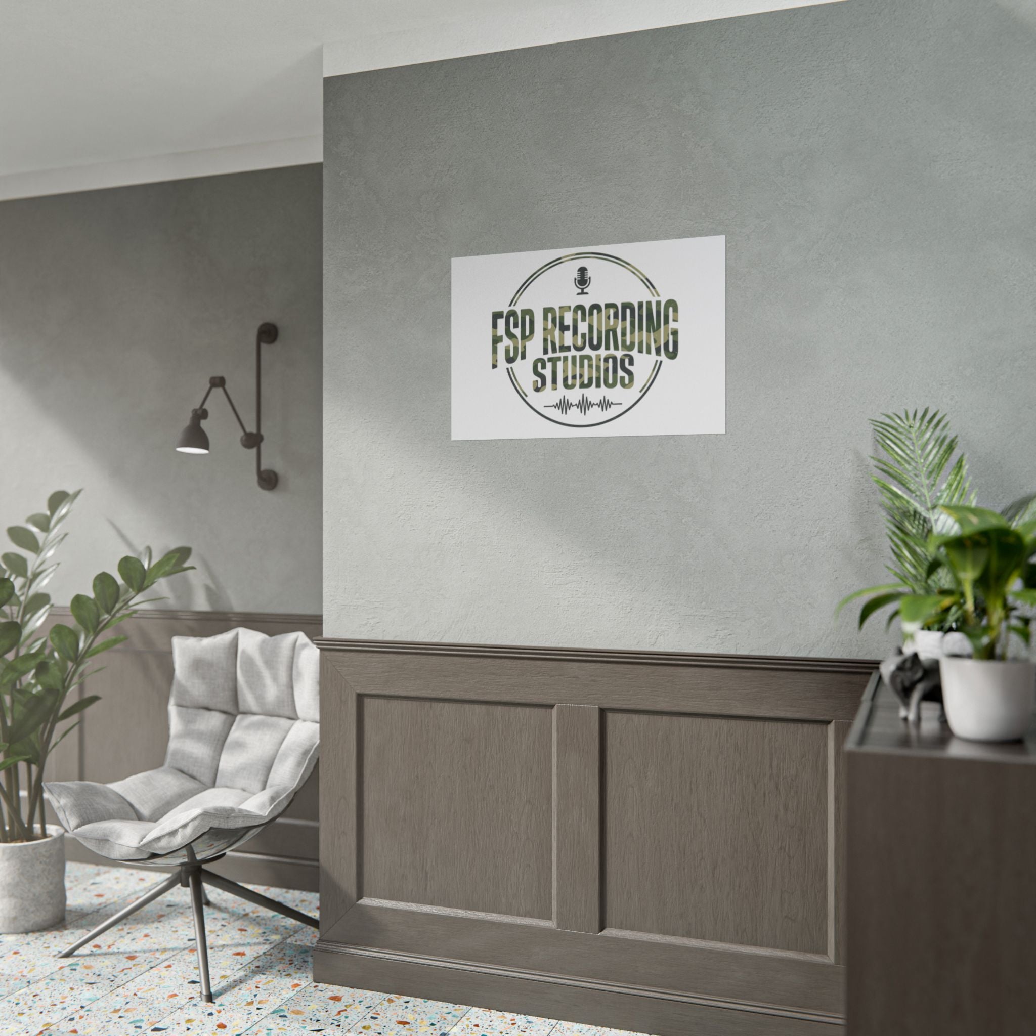 FSP Recording Studios Logo (Camo) -POSTER