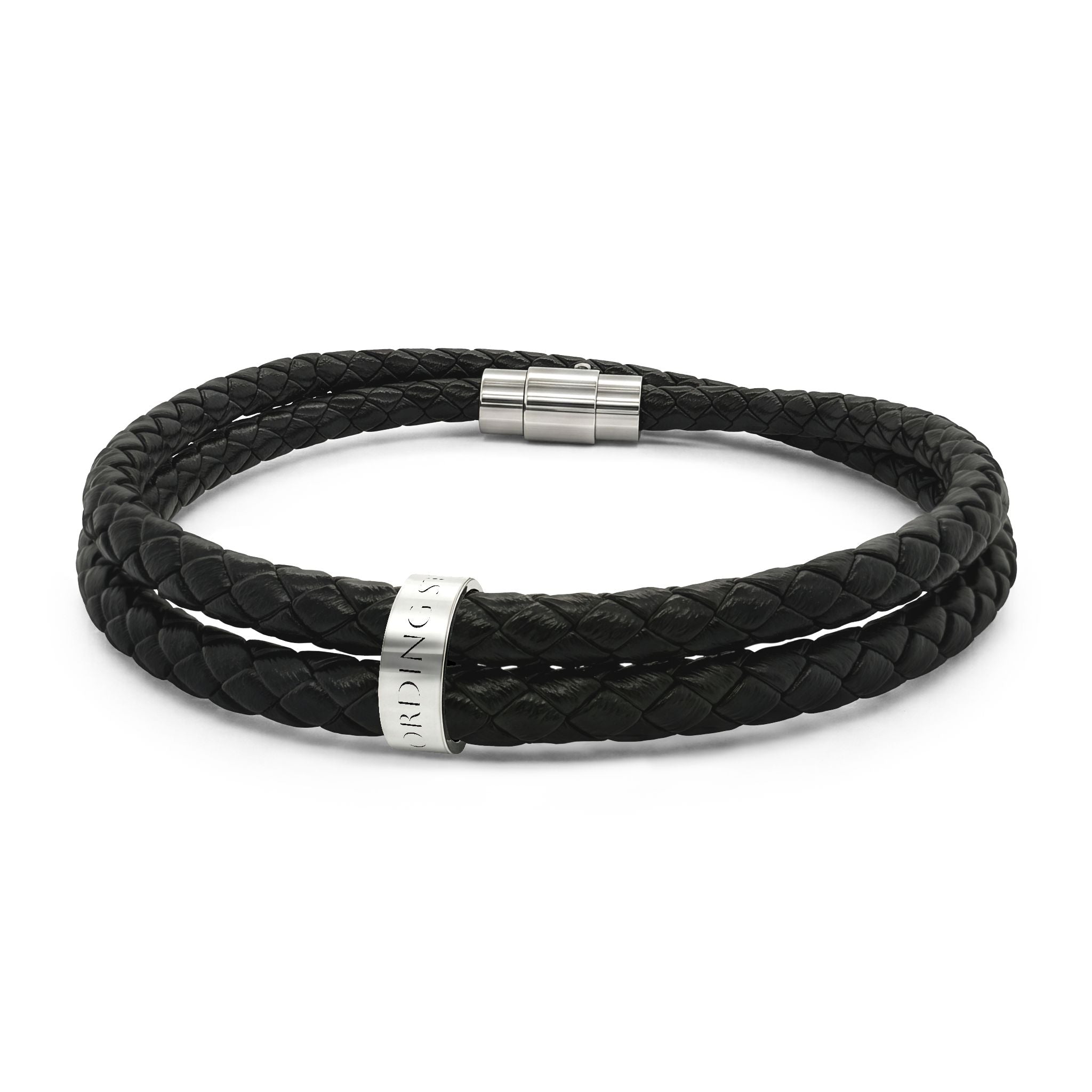 fsp Leather Bracelet with Beads (Engraving)
