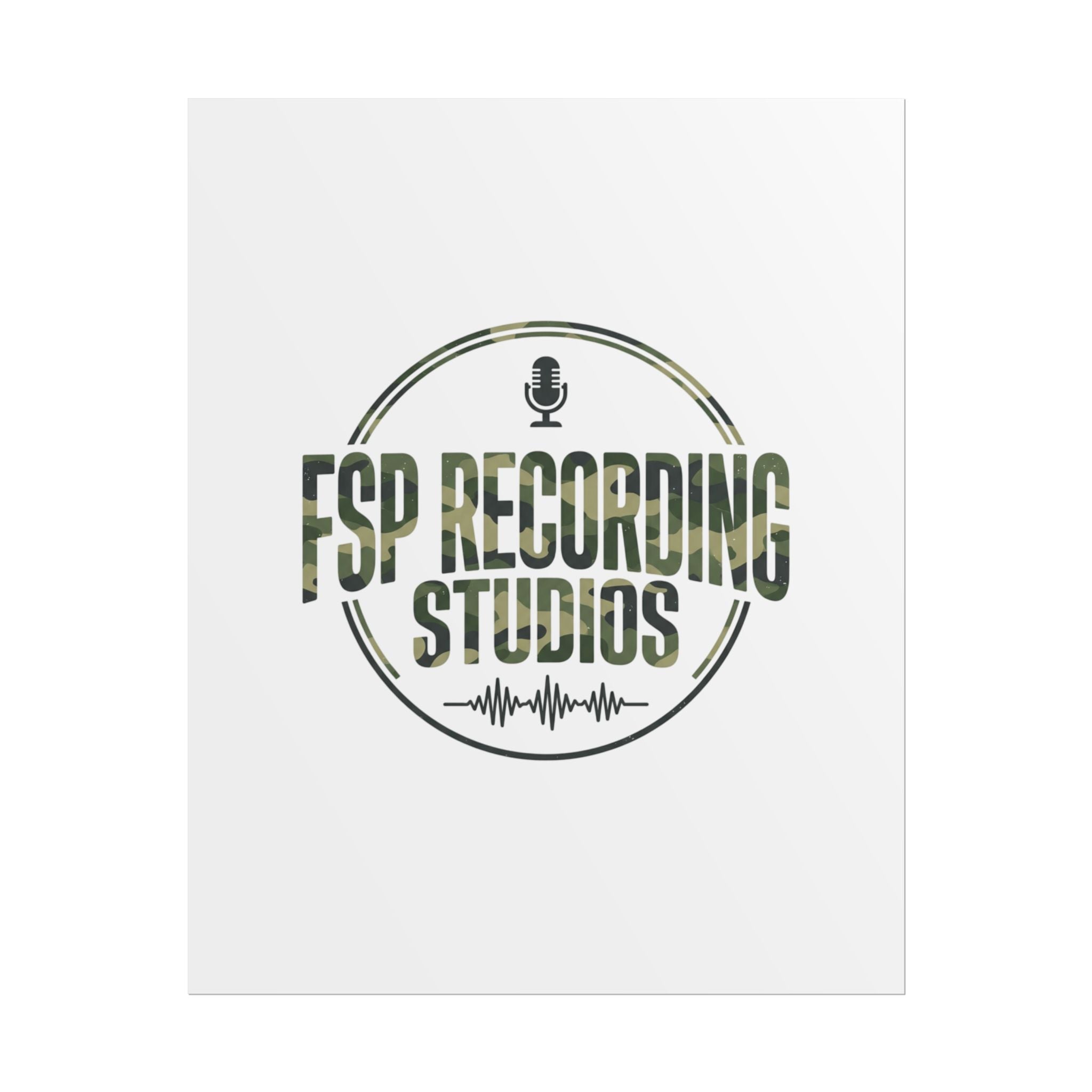 FSP Recording Studios Logo (Camo) -POSTER