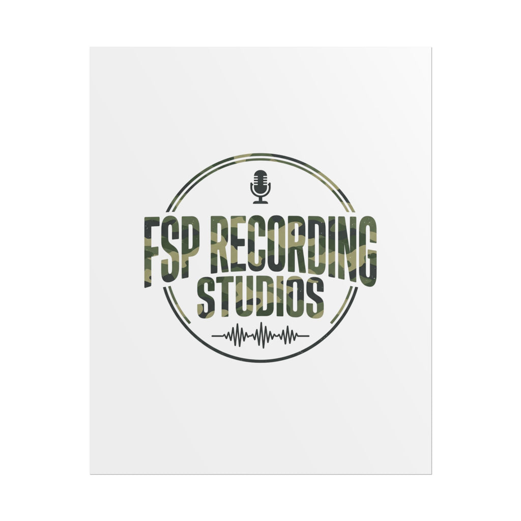 FSP Recording Studios Logo (Camo) -POSTER