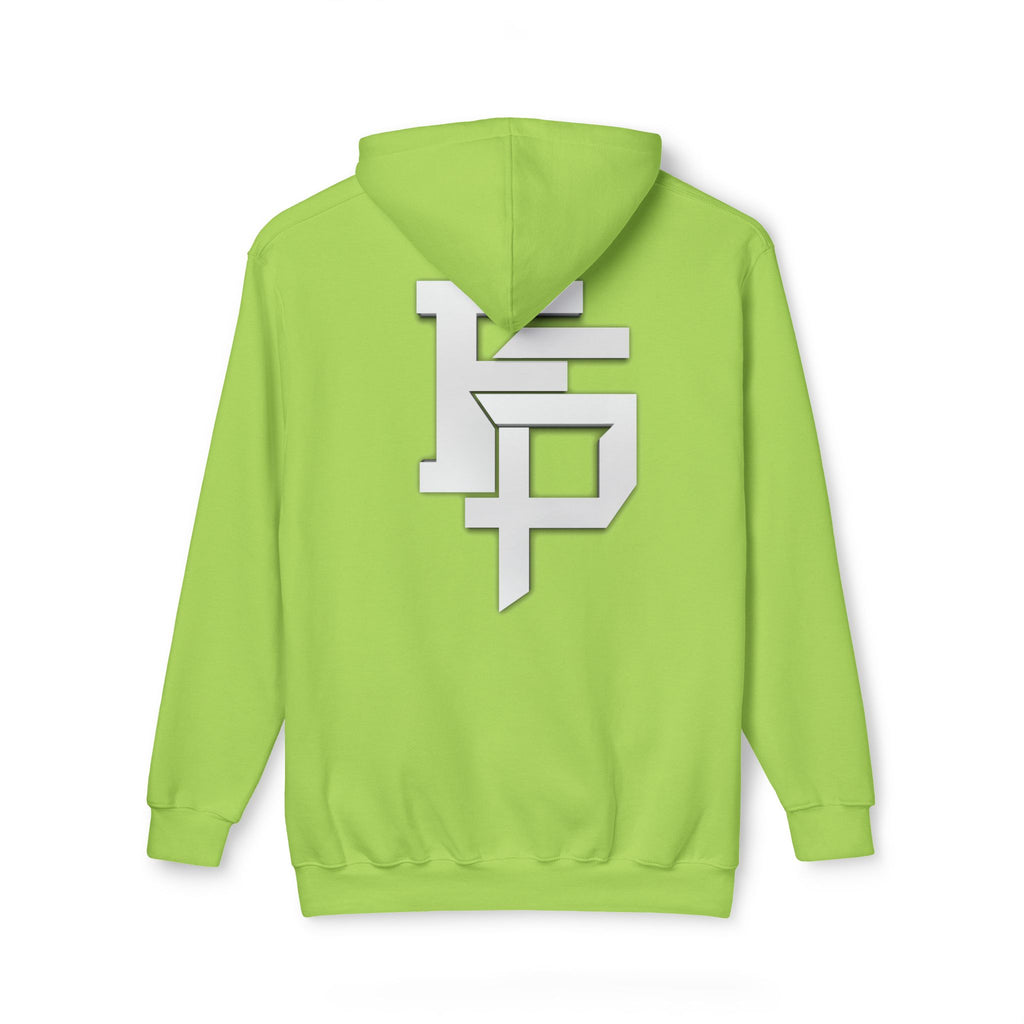 Geometric Monogram Hoodie — Stylized FP Logo Pullover