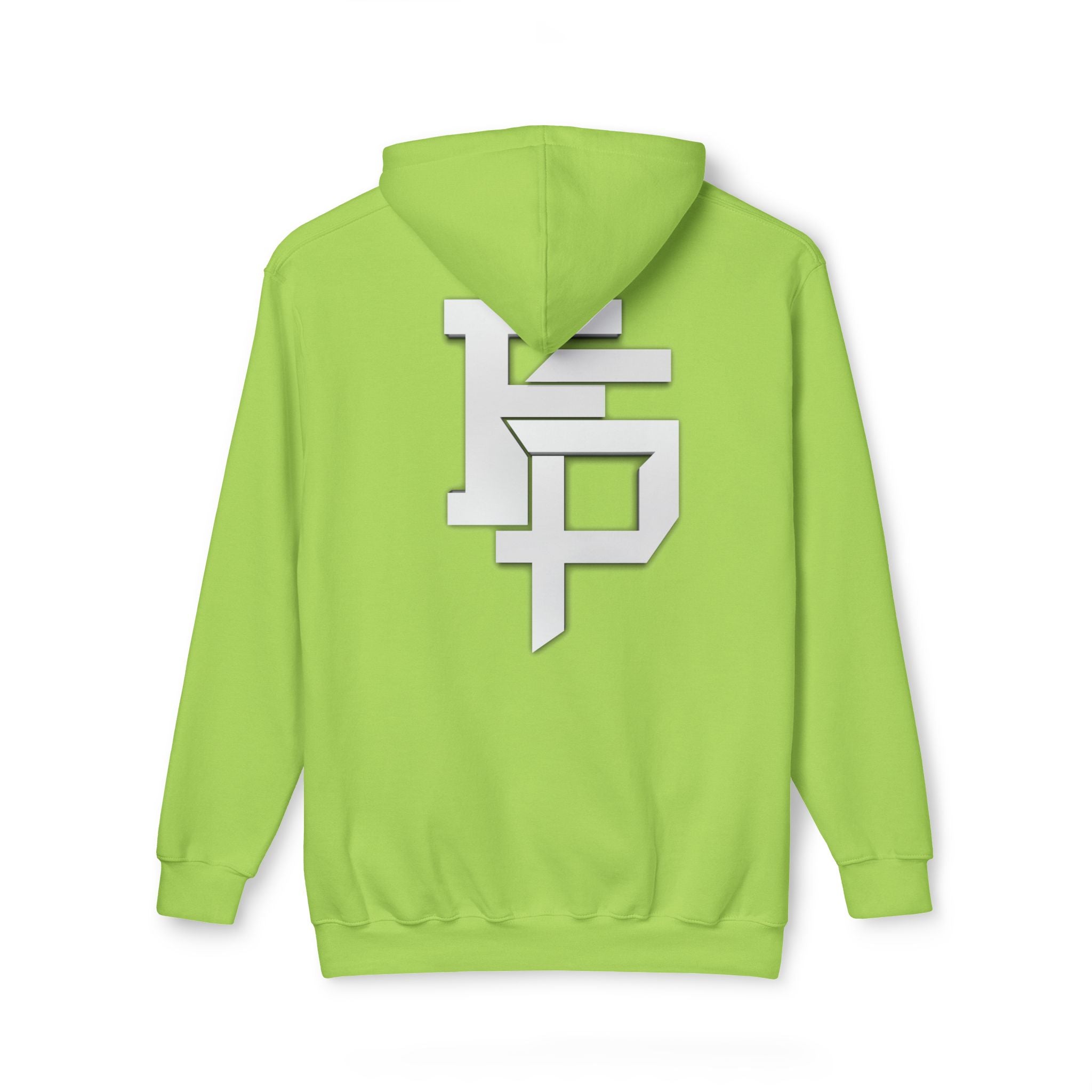 Geometric Monogram Hoodie — Stylized FP Logo Pullover