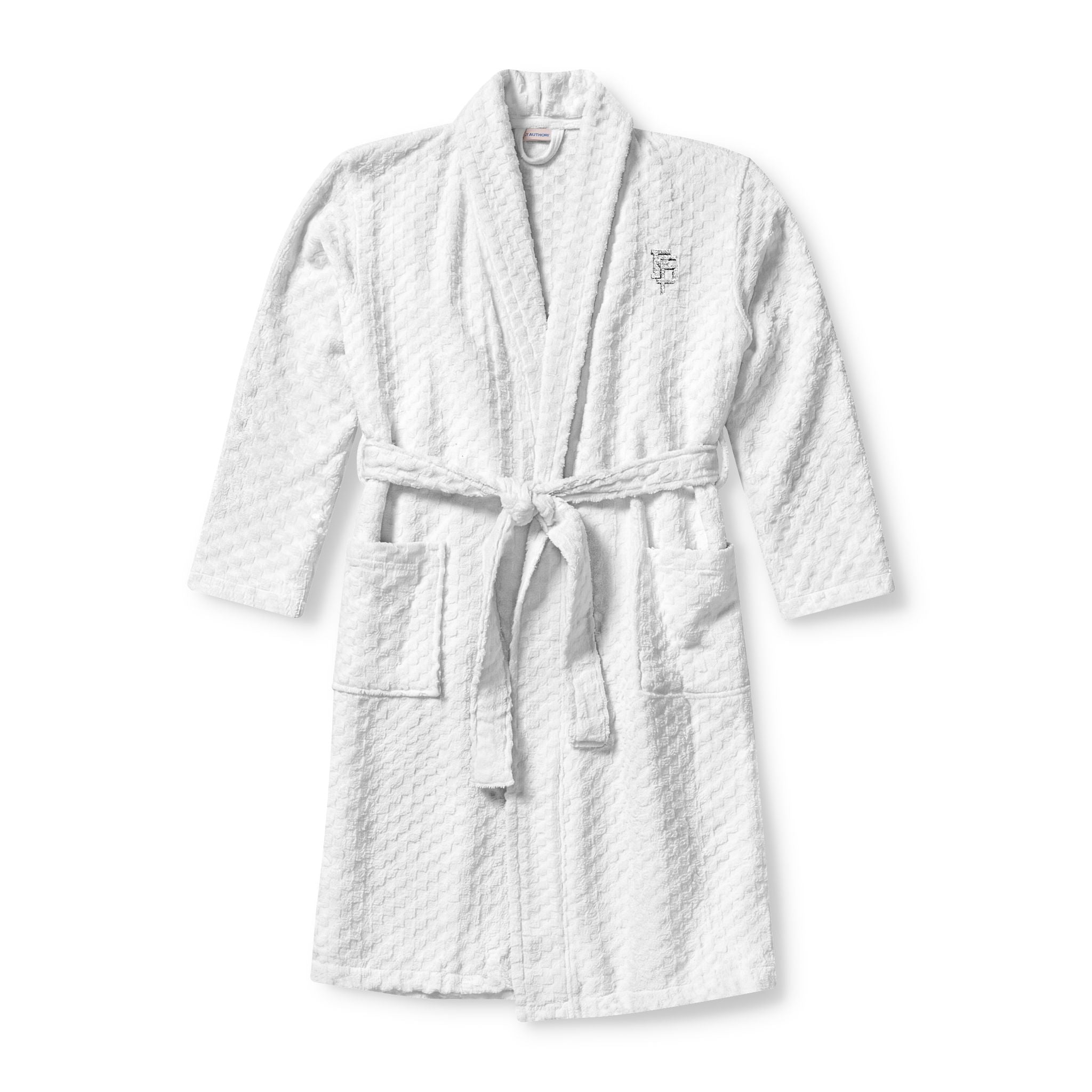 Embroidered FSP Terry Shawl Robe — Cozy Unisex Bathrobe with Subtle Monogram