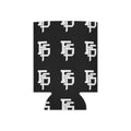 Can Cooler — Monogram Repeat Black & White Beverage Koozie