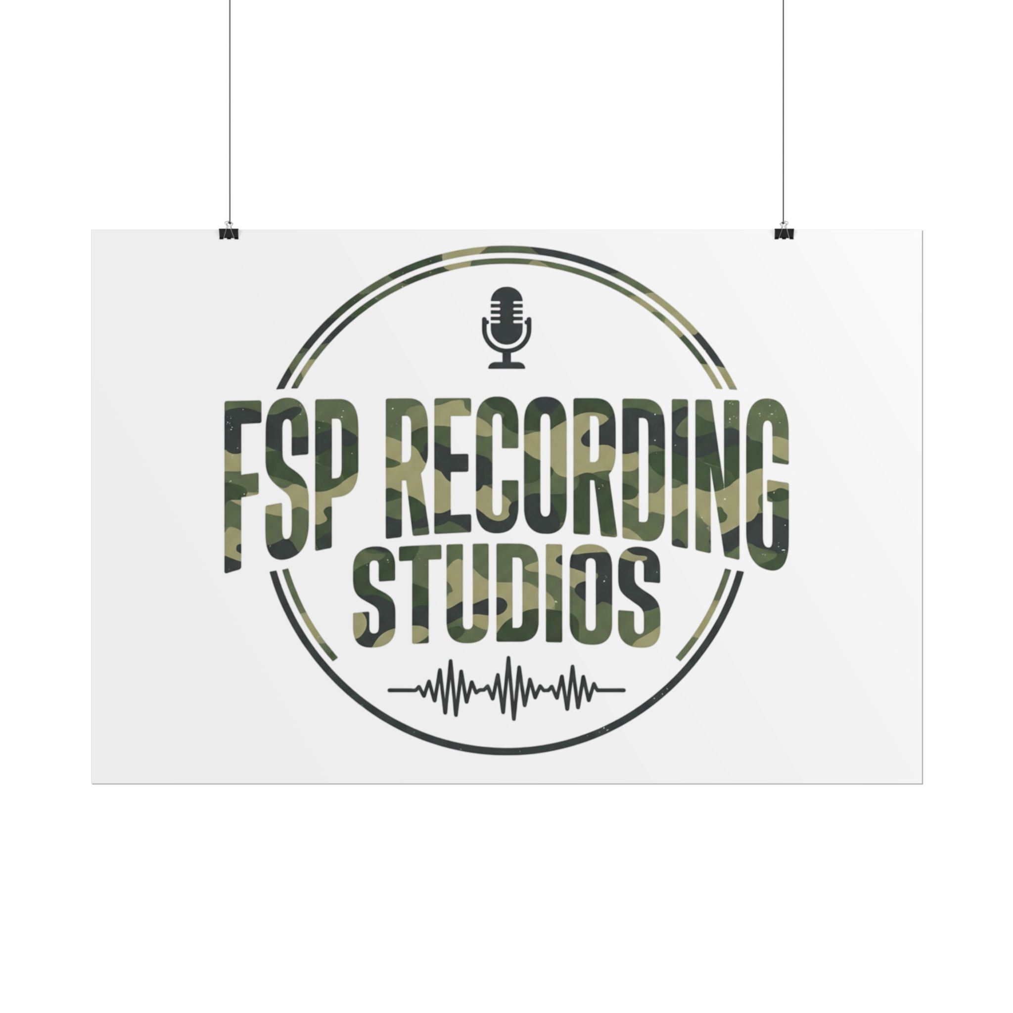 FSP Recording Studios Logo (Camo) -POSTER
