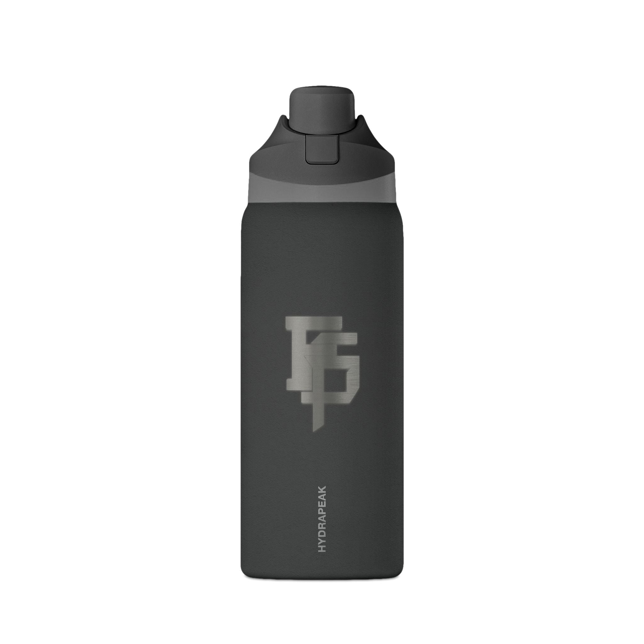 Oasis 32oz Insulated Water Bottle — Matte Black with Monogram Logo