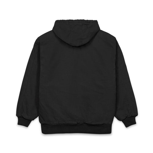 Embroidered Work Hooded Jacket — Durable Duck Cloth Men's Zip-Up