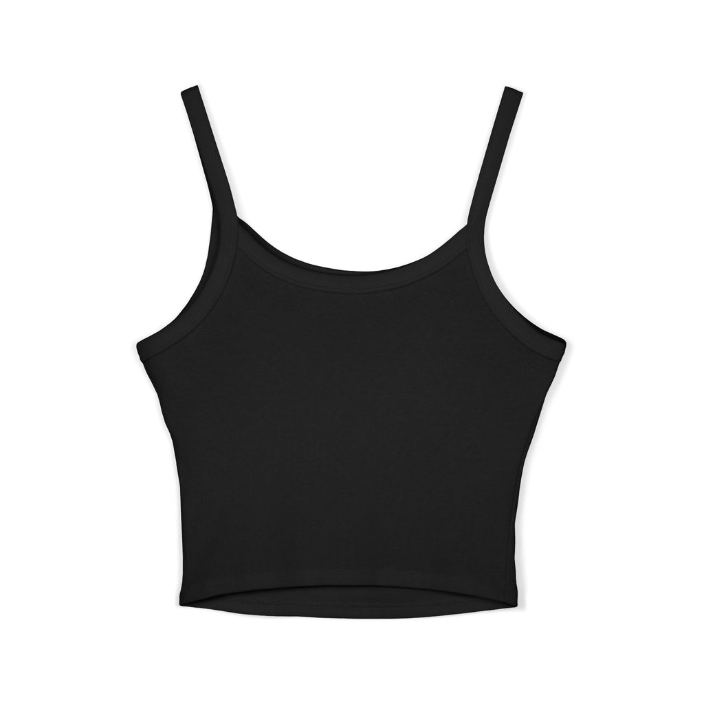 FSP Women's Black Spaghetti Strap Tank Top with Silver 3D FSP Logo