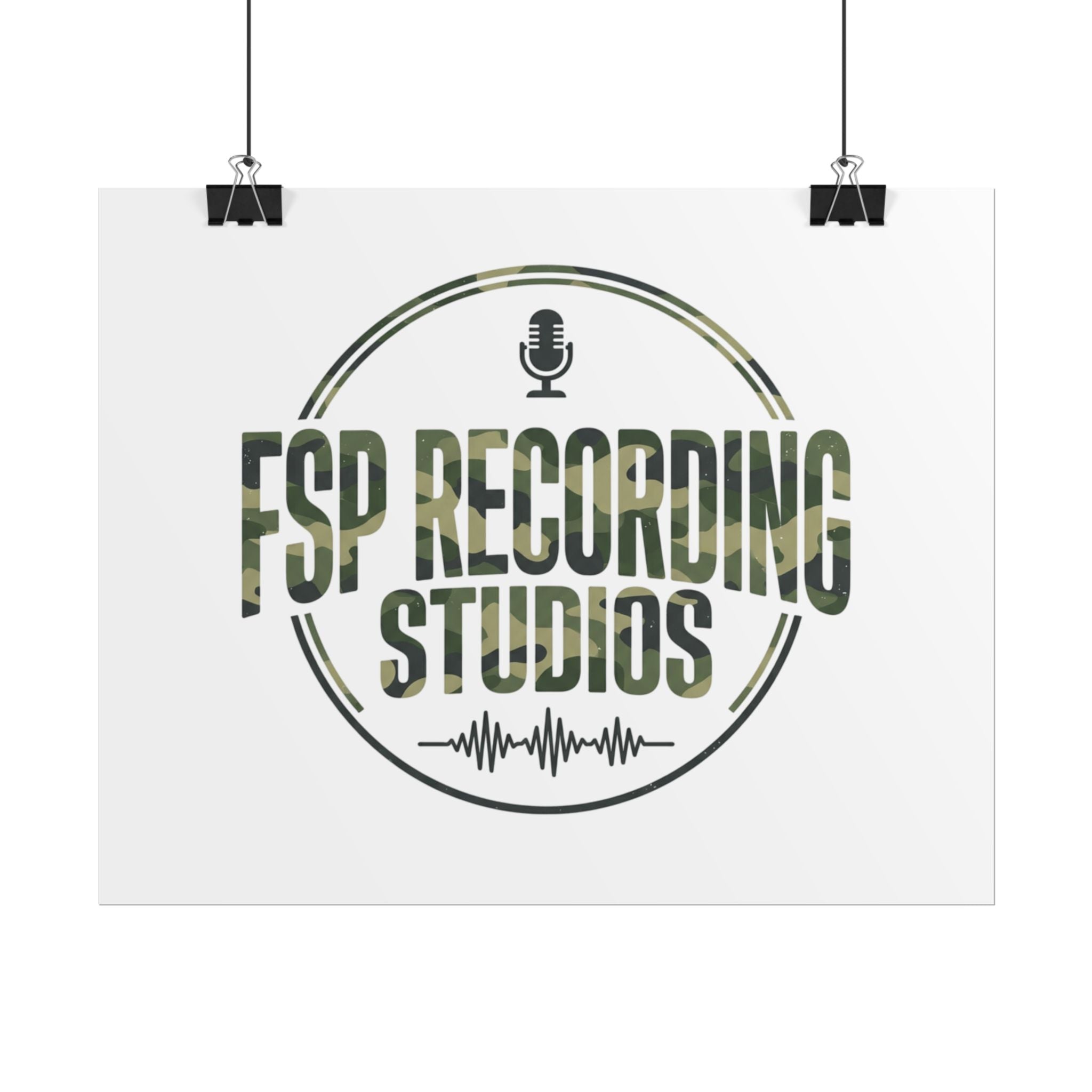 FSP Recording Studios Logo (Camo) -POSTER