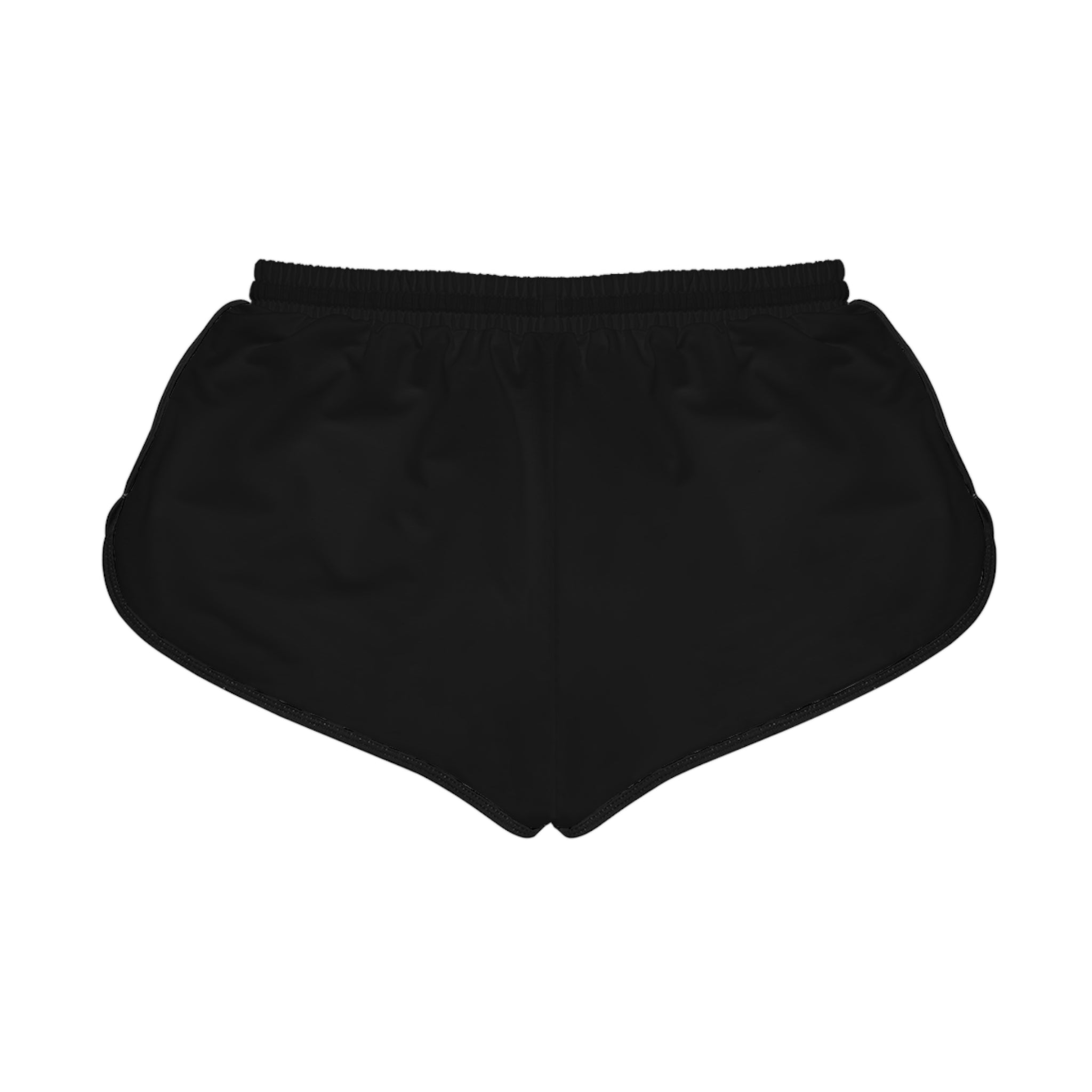 FSP Black Athletic Women’s Relaxed Shorts with Bold White Monogram — Casual Gym & Loungewear