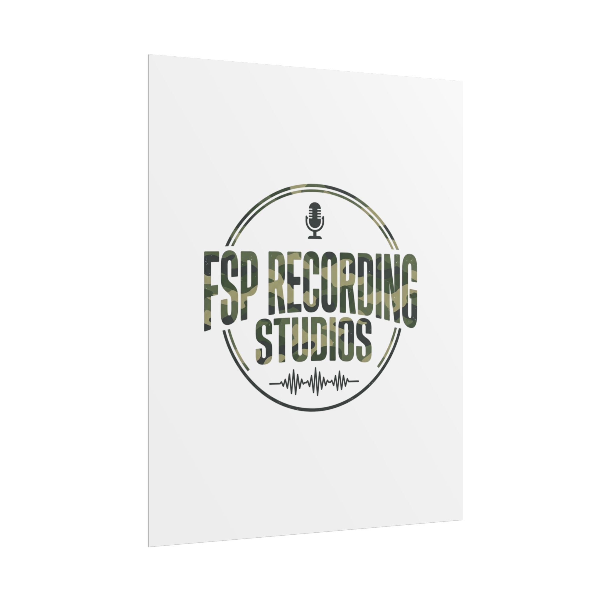 FSP Recording Studios Logo (Camo) -POSTER