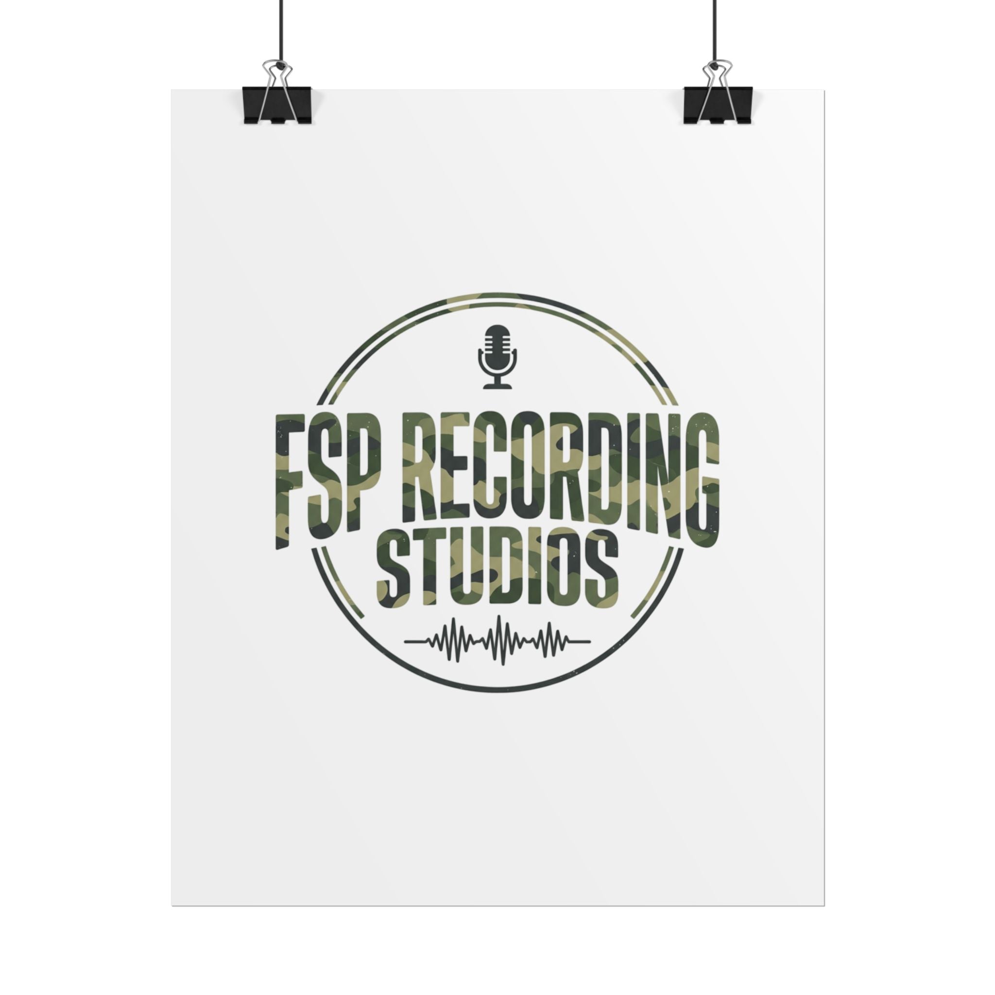 FSP Recording Studios Logo (Camo) -POSTER