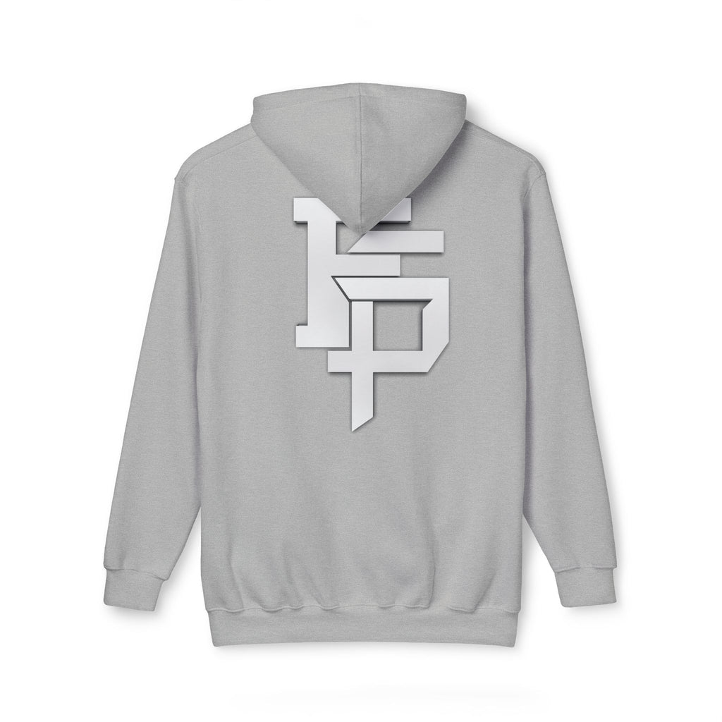 Geometric Monogram Hoodie — Stylized FP Logo Pullover