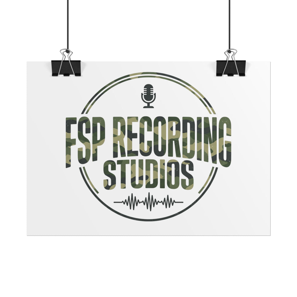 FSP Recording Studios Logo (Camo) -POSTER