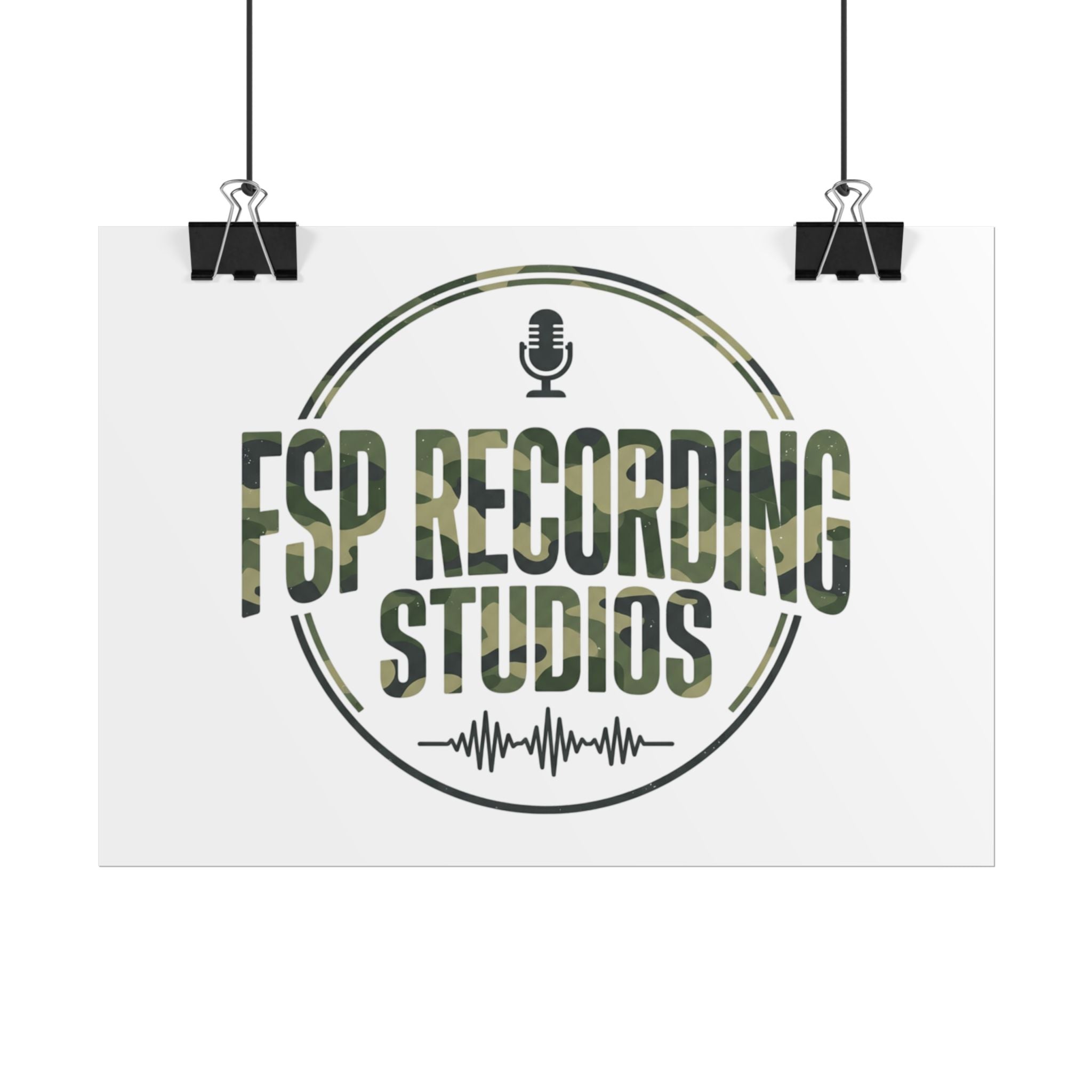 FSP Recording Studios Logo (Camo) -POSTER