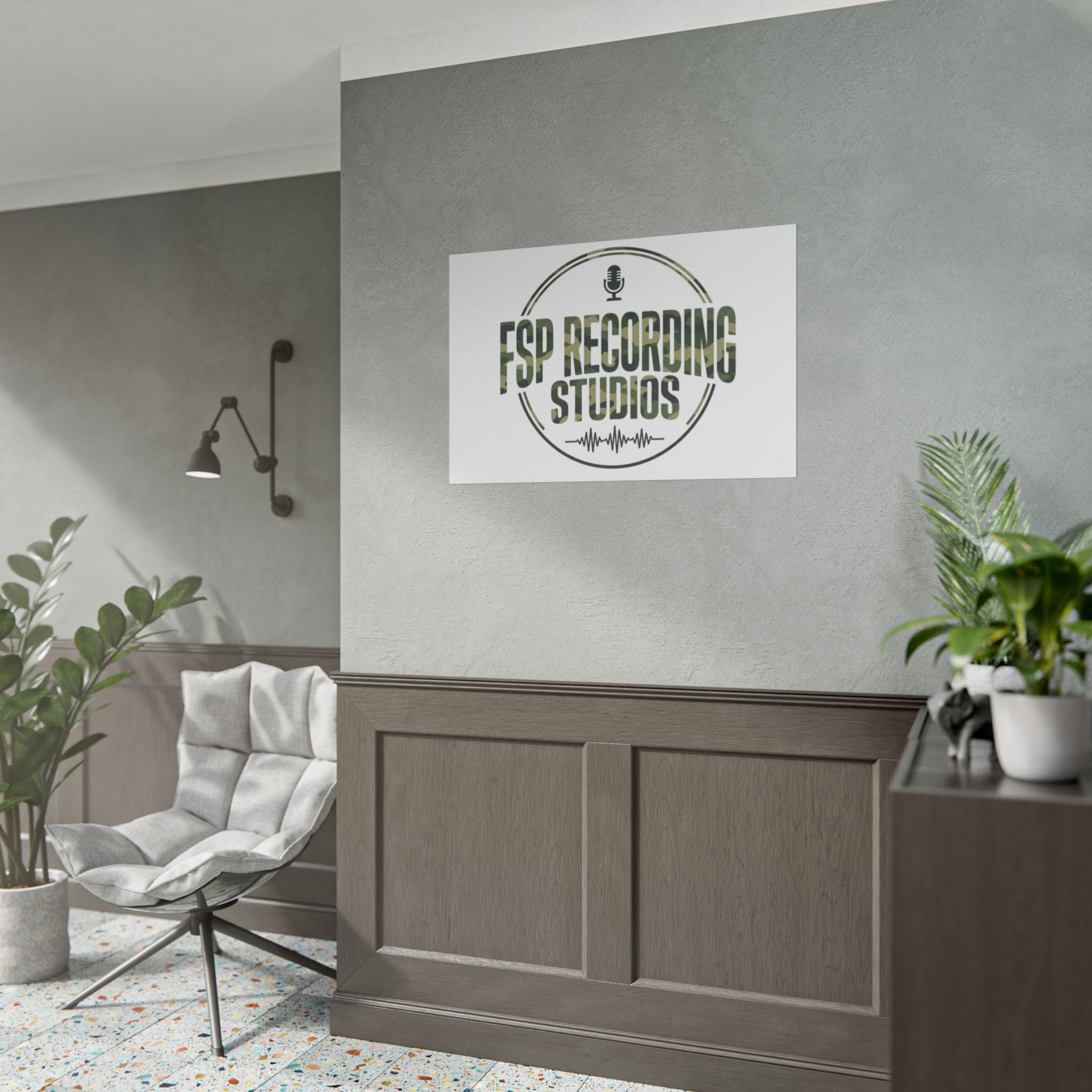 FSP Recording Studios Logo (Camo) -POSTER