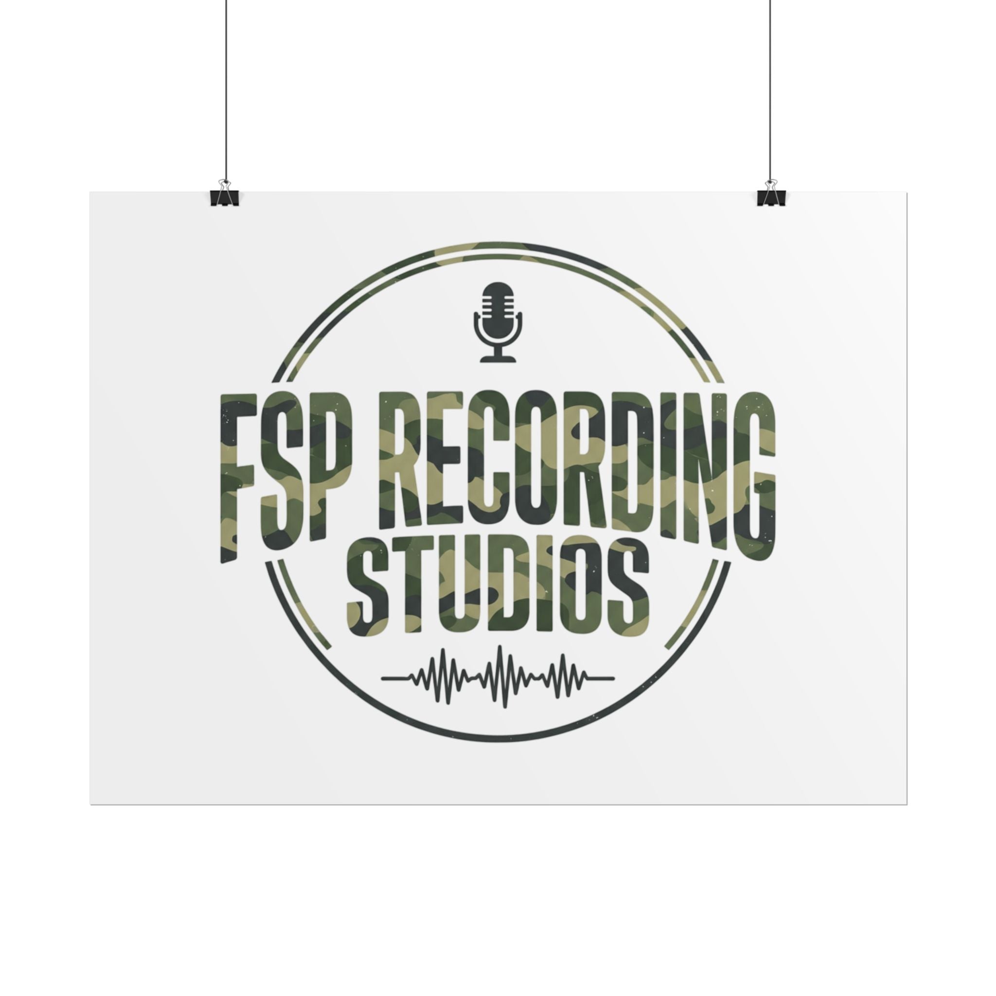 FSP Recording Studios Logo (Camo) -POSTER