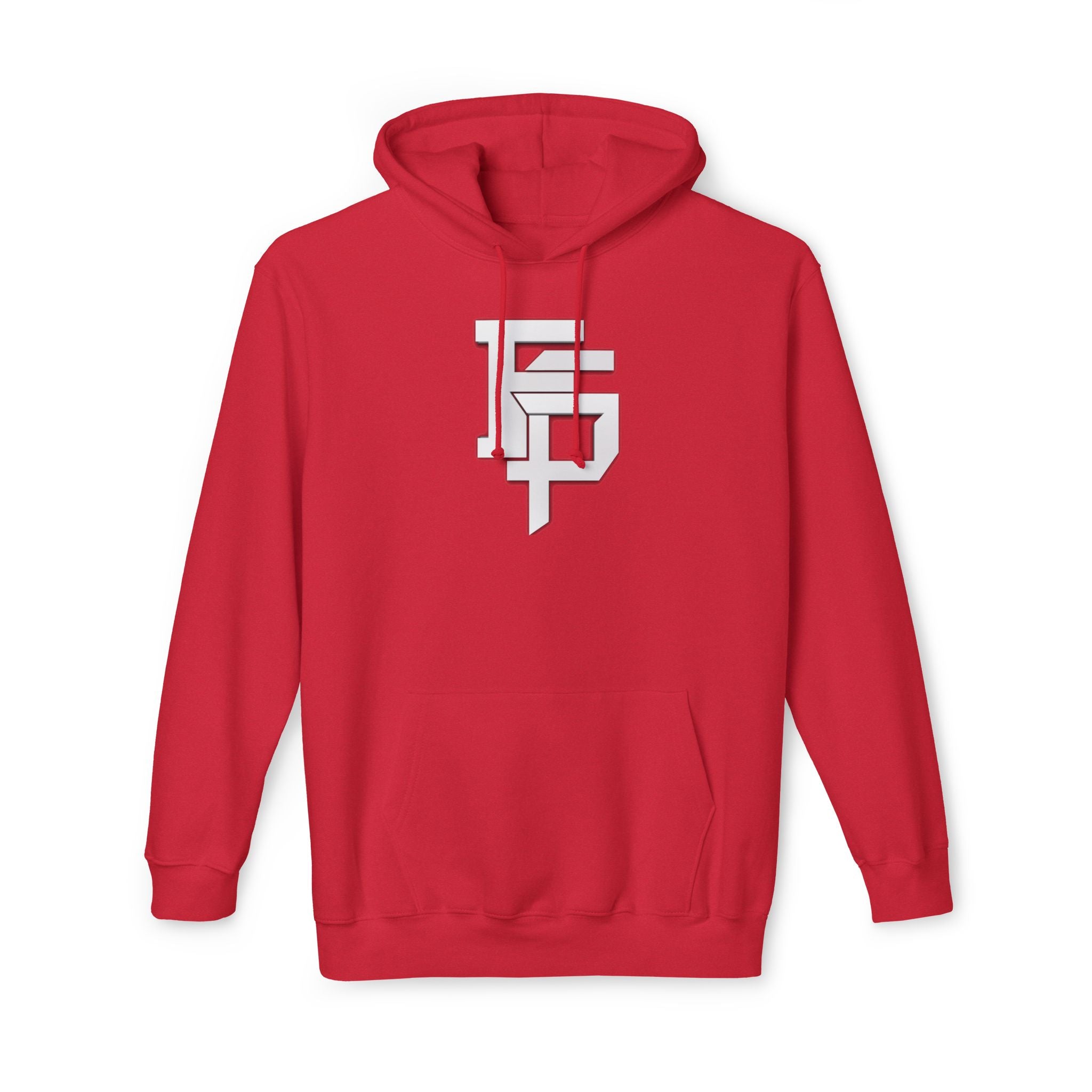 Geometric Monogram Hoodie — Stylized FP Logo Pullover