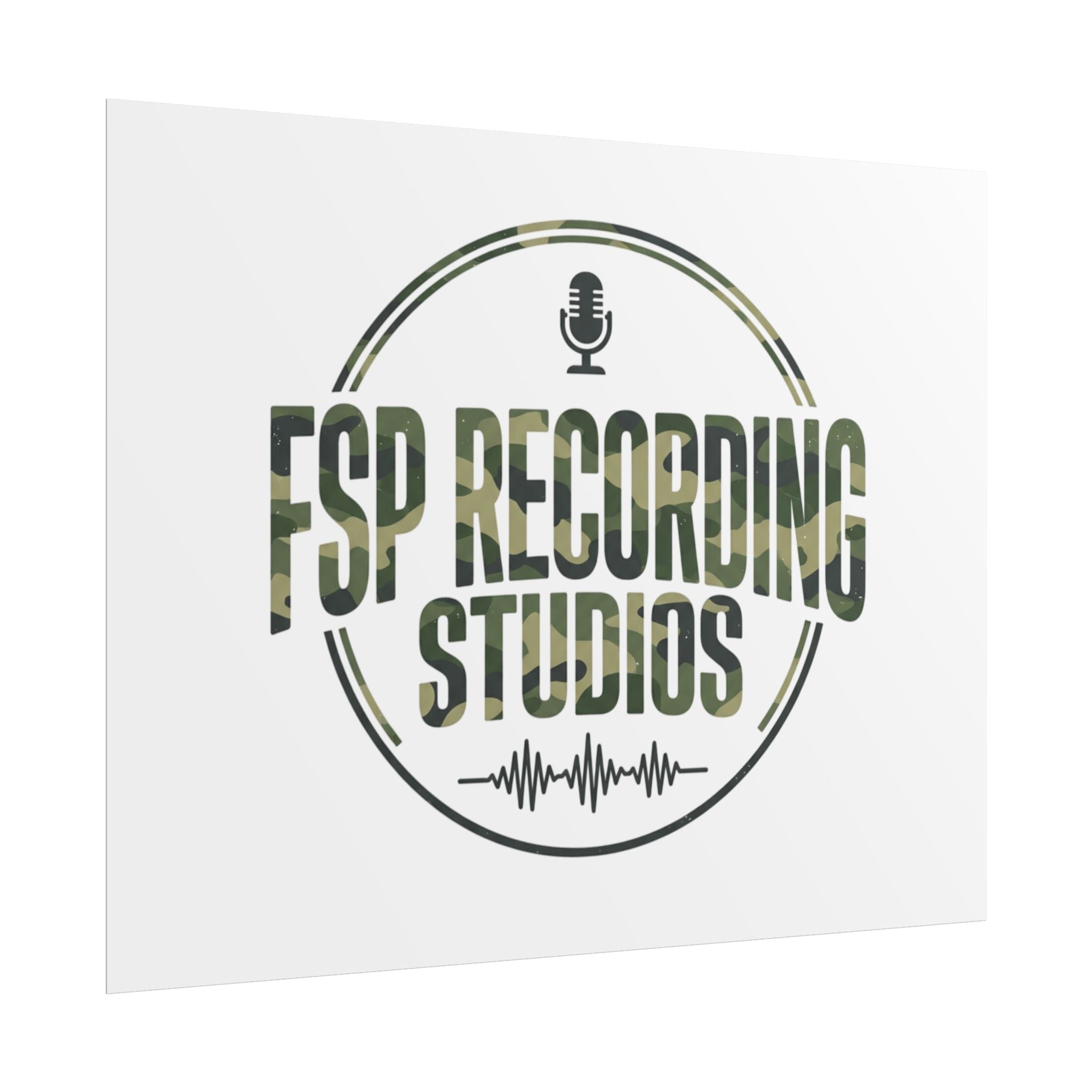 FSP Recording Studios Logo (Camo) -POSTER