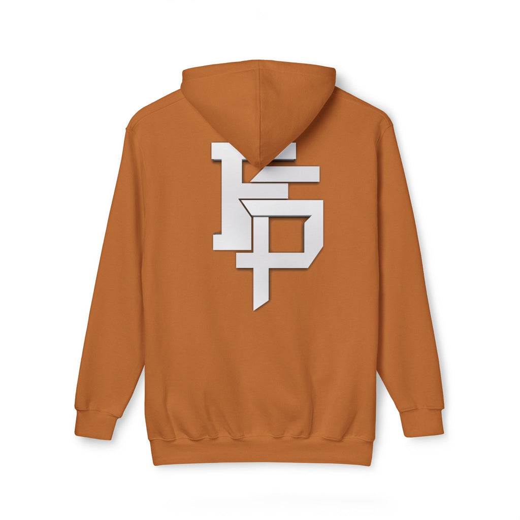 Geometric Monogram Hoodie — Stylized FP Logo Pullover