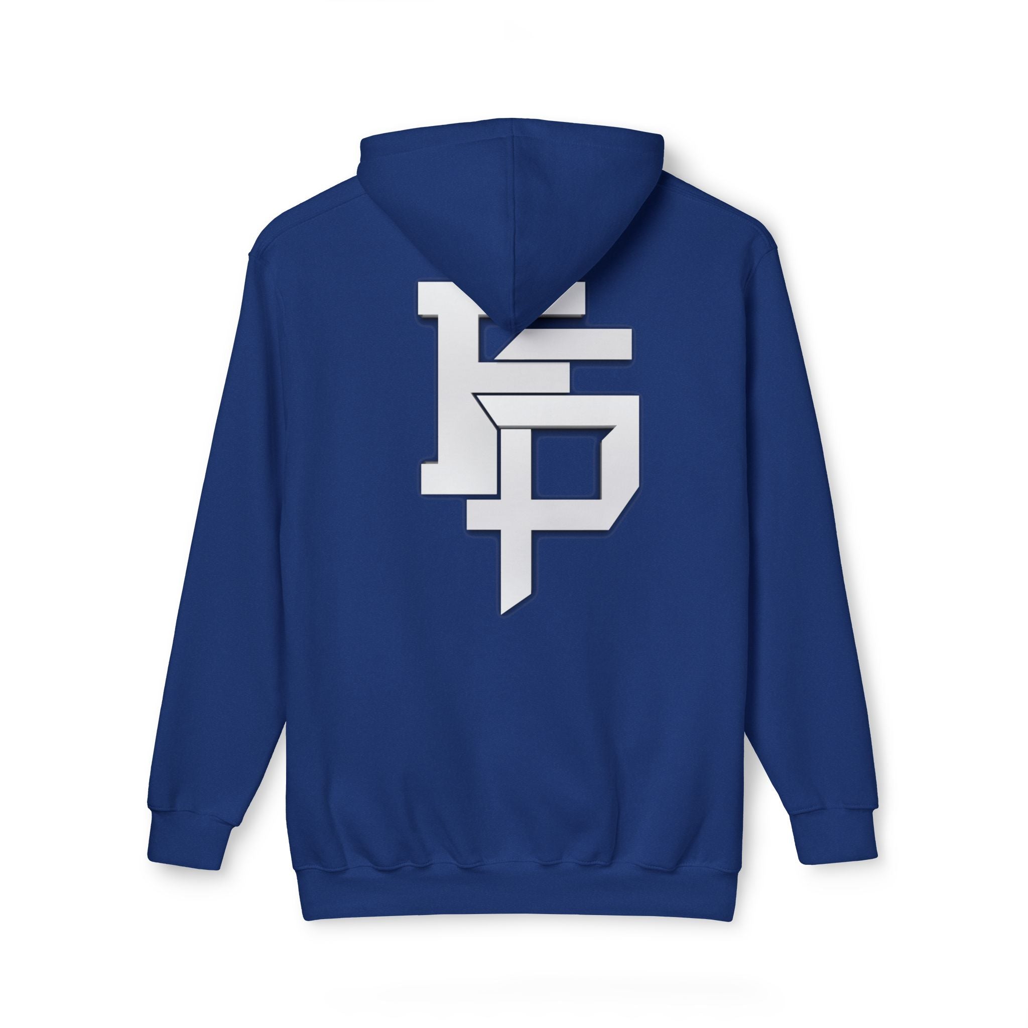 Geometric Monogram Hoodie — Stylized FP Logo Pullover