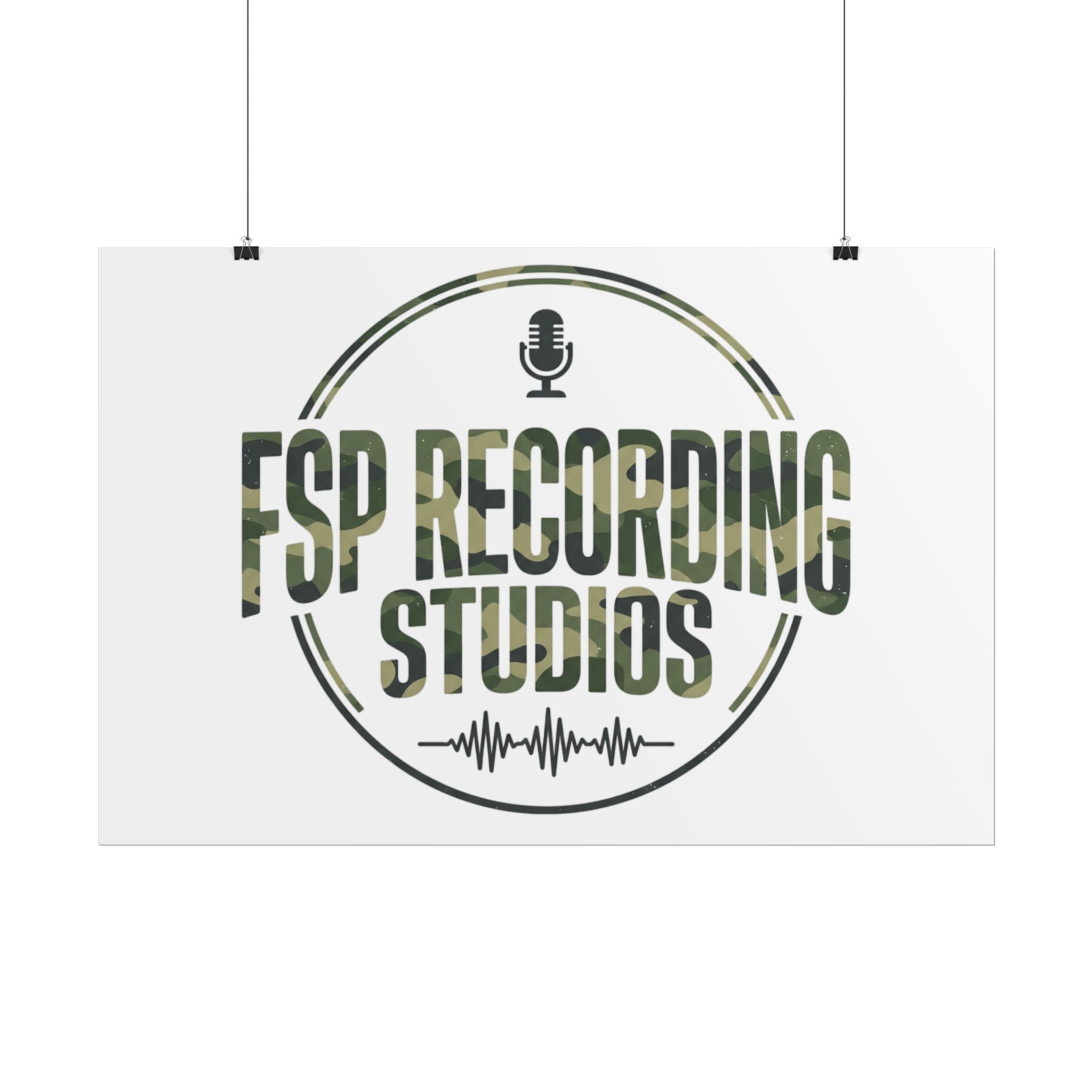 FSP Recording Studios Logo (Camo) -POSTER
