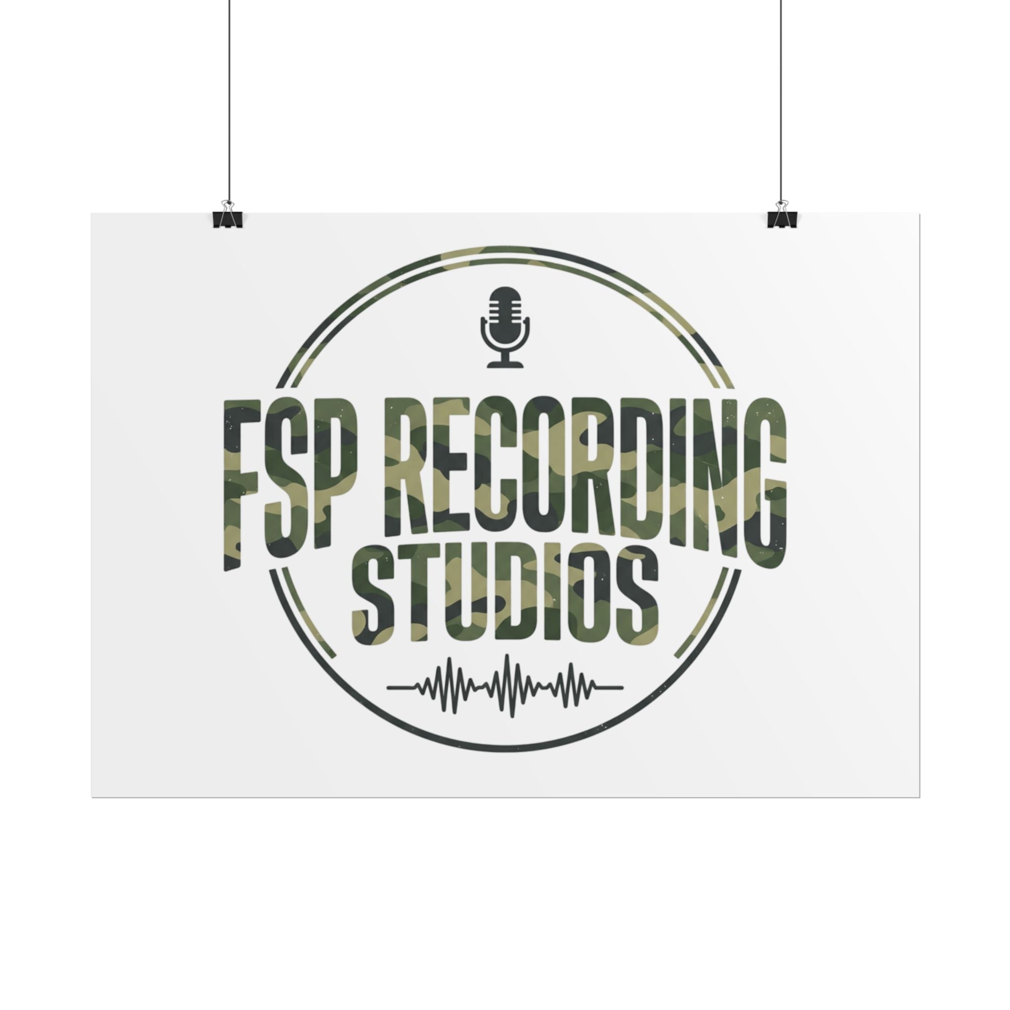 FSP Recording Studios Logo (Camo) -POSTER