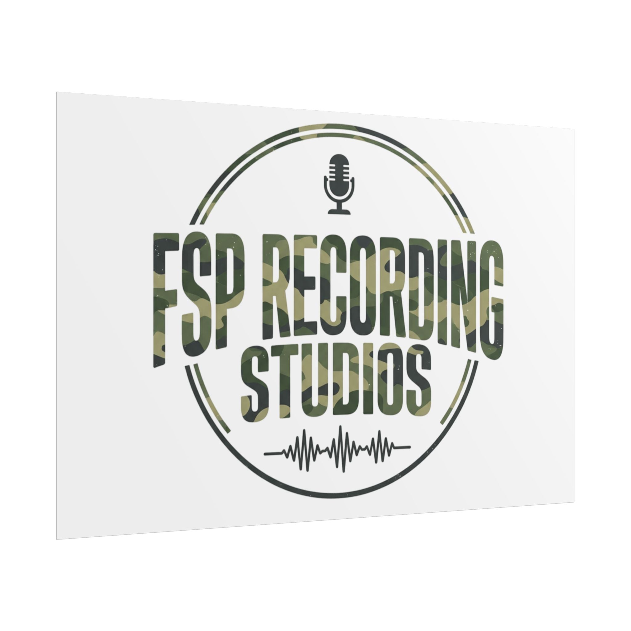 FSP Recording Studios Logo (Camo) -POSTER
