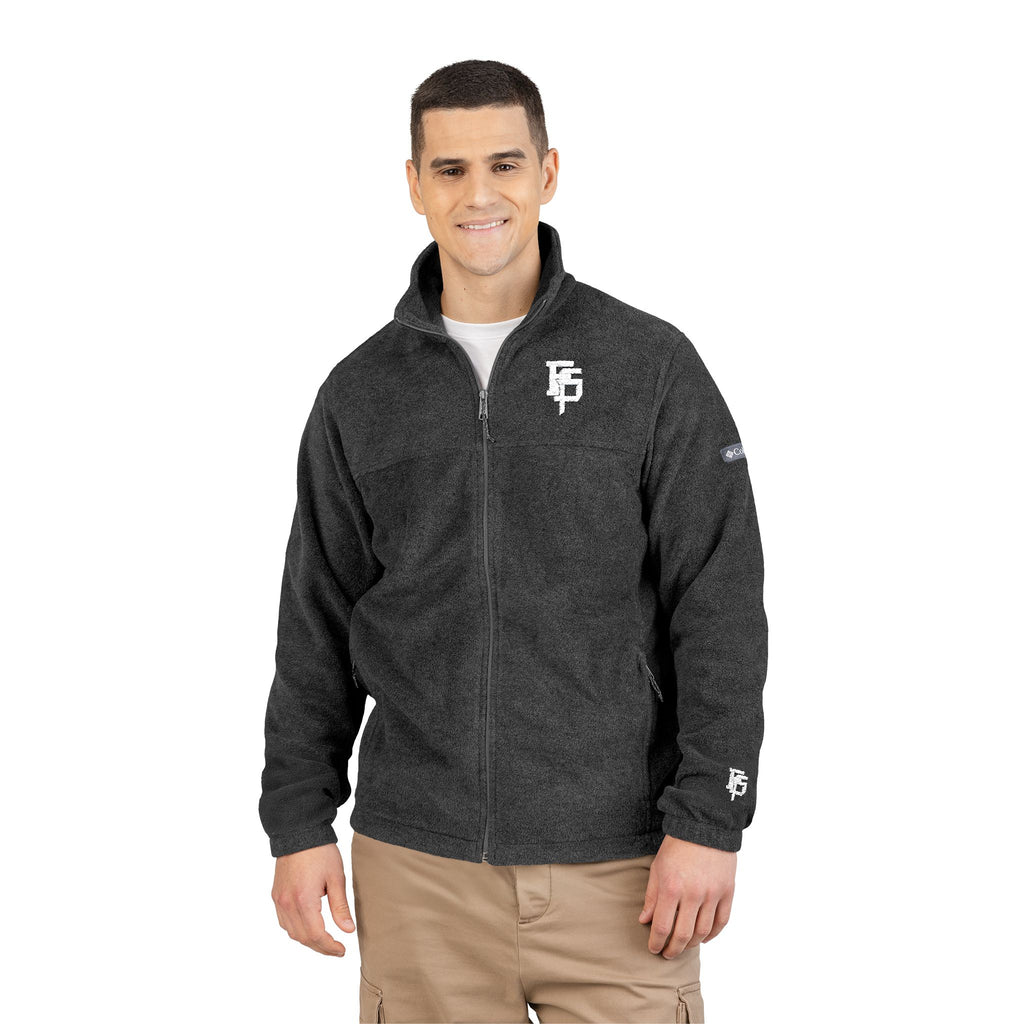 Embroidered Fleece Jacket – Minimal White "FSP" Logo