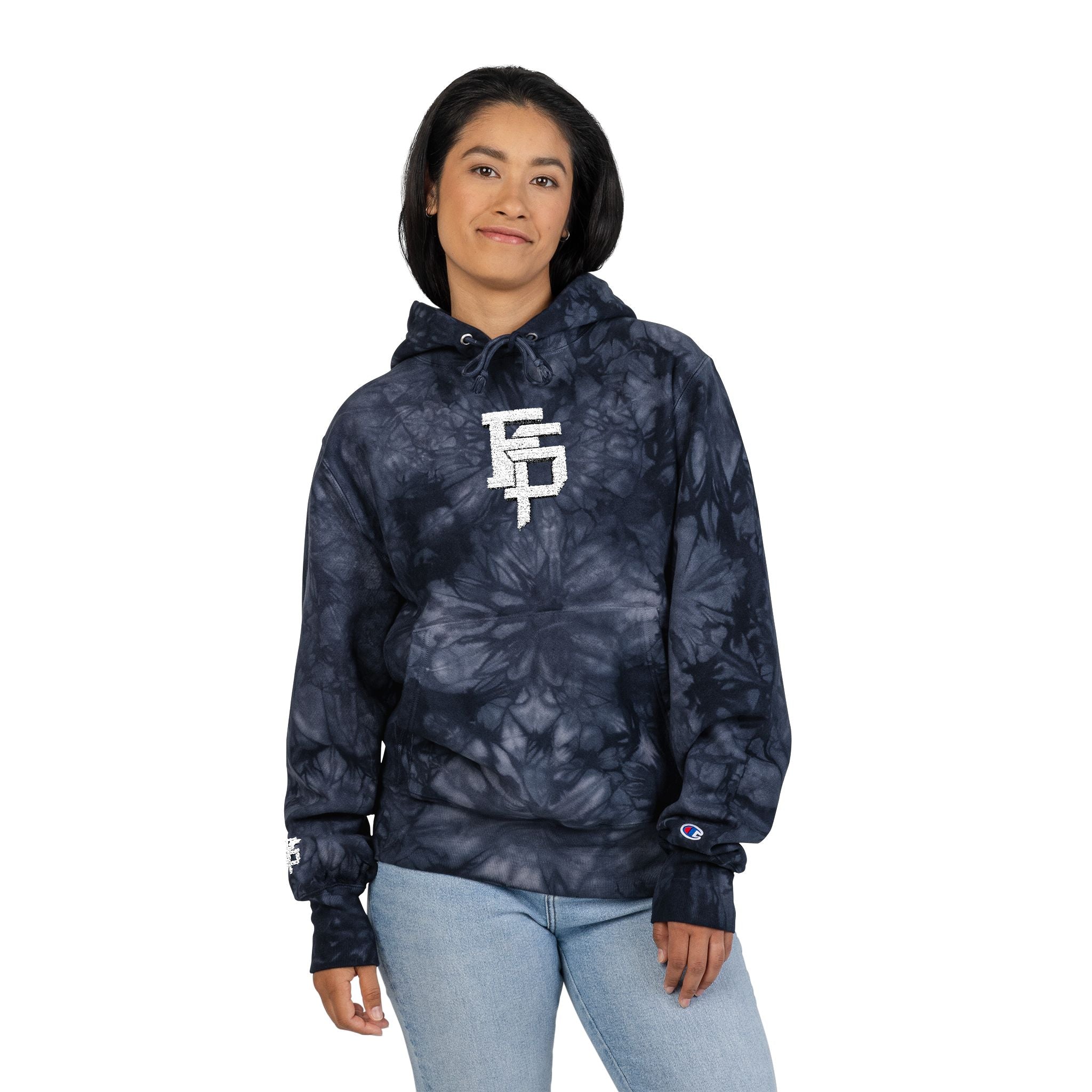 Unisex Champion Tie-Dye Hoodie (Embroidery)