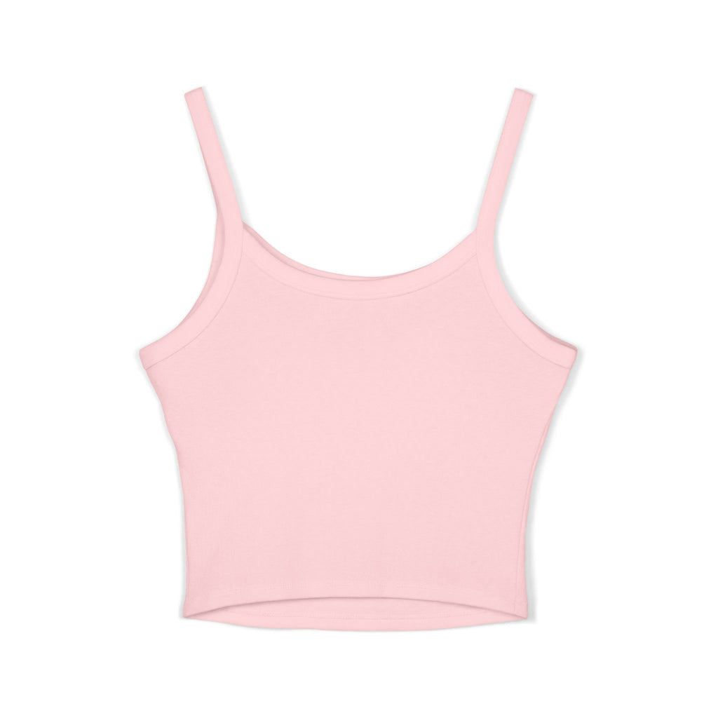 FSP Women's Black Spaghetti Strap Tank Top with Silver 3D FSP Logo