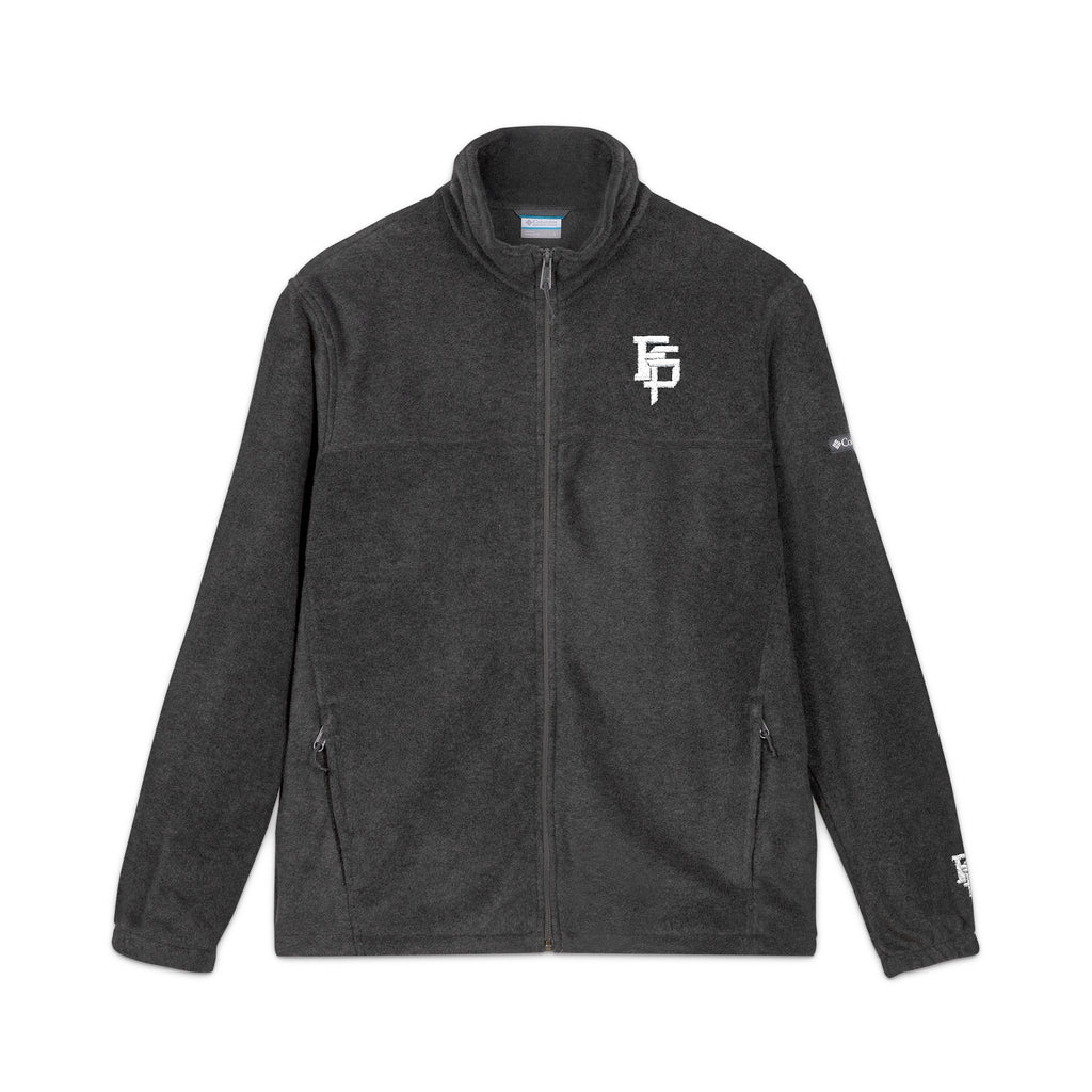 Embroidered Fleece Jacket – Minimal White "FSP" Logo