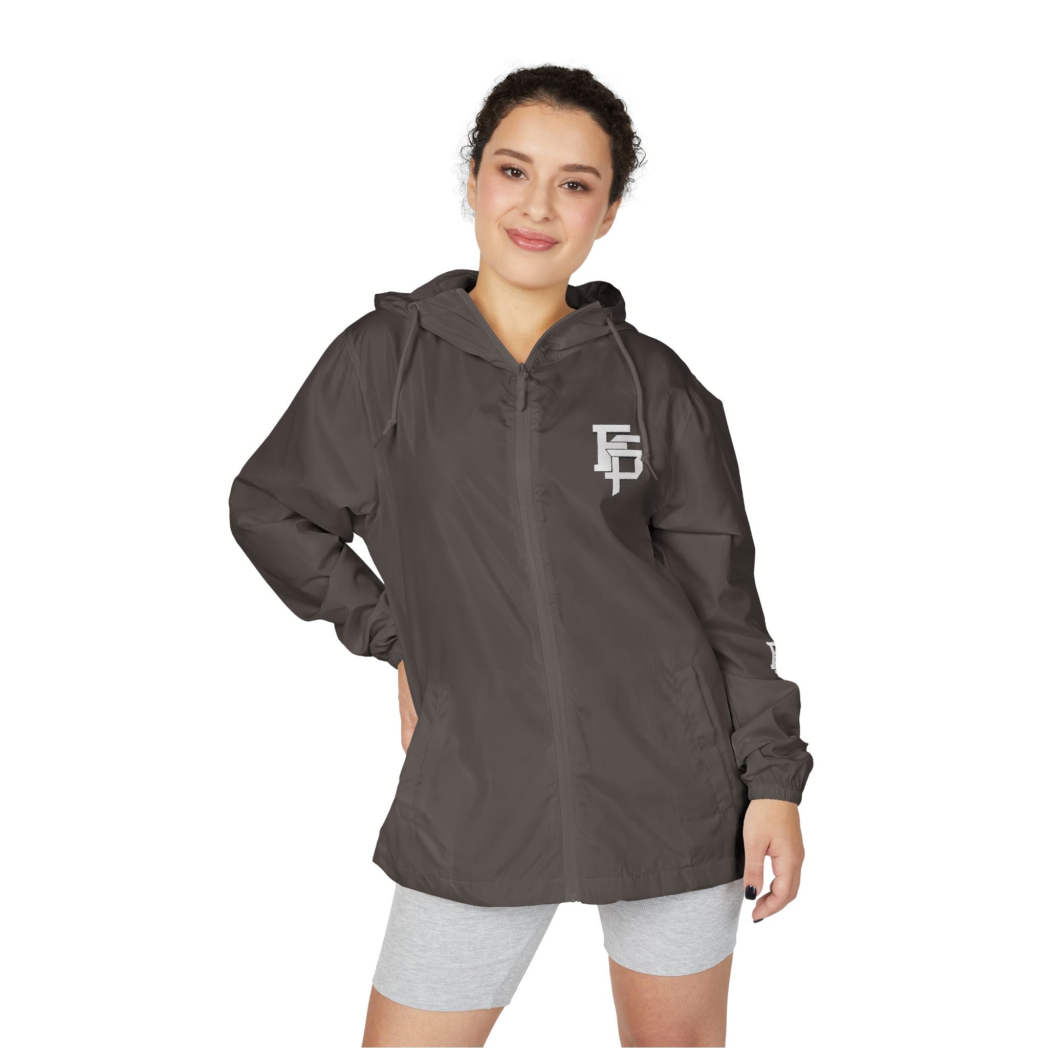 FSP Windbreaker Jacket — Minimal White Camo with 'FSP' Monogram