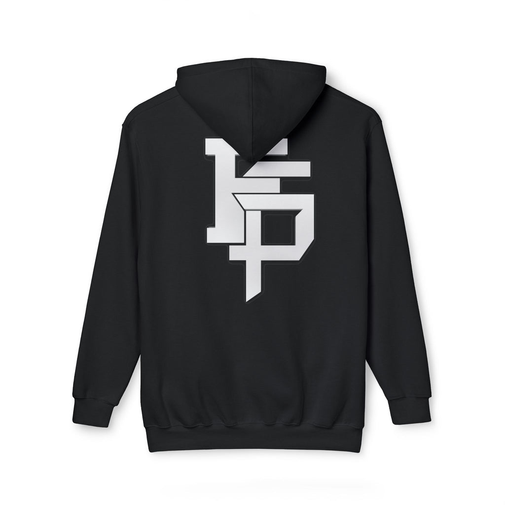 Geometric Monogram Hoodie — Stylized FP Logo Pullover